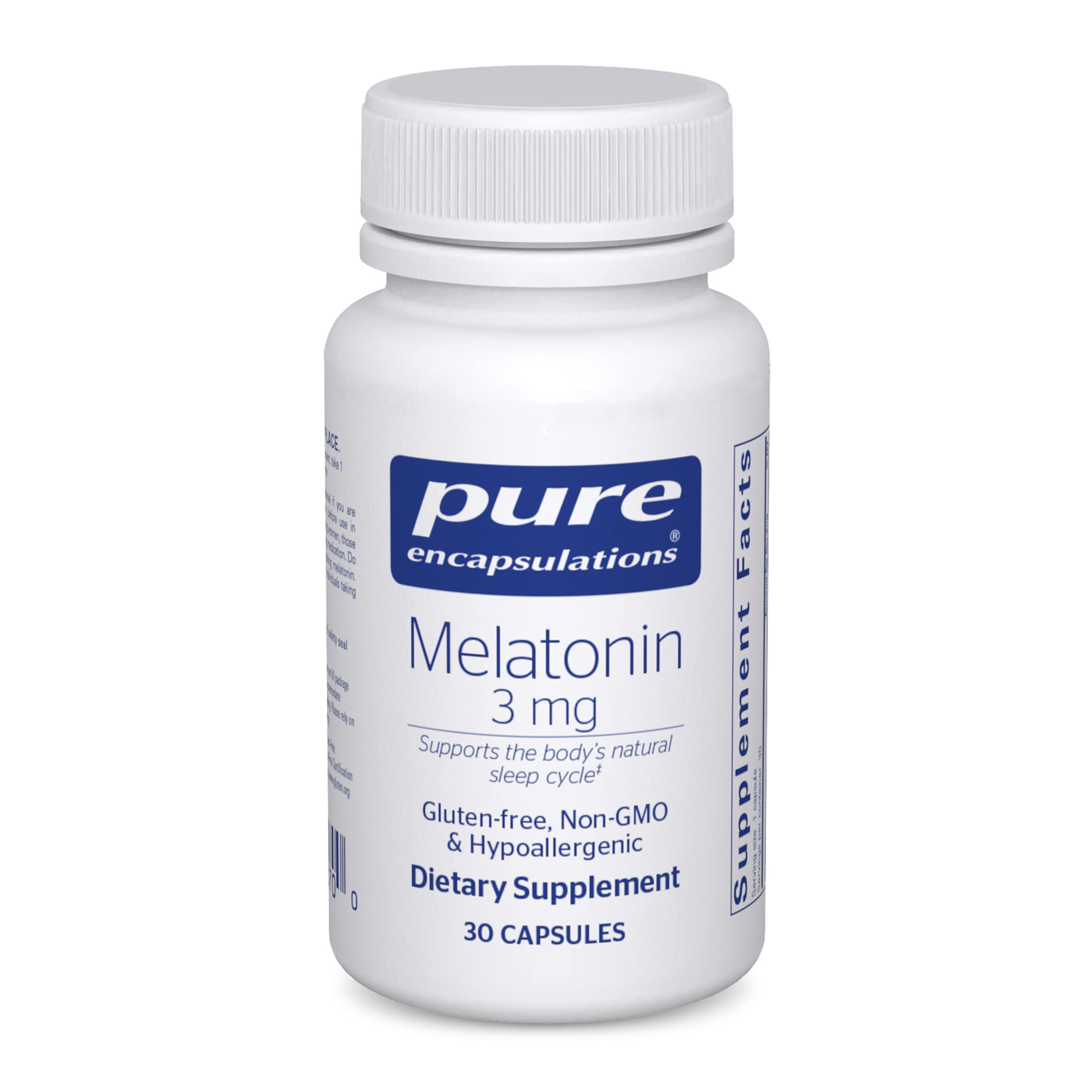 Foto 2 pulgar | Suplemento De Melatonina Pure Encapsulations, 3 Mg, 30 Cápsulas - Venta Internacional.