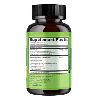 Foto 3 | Suplemento Naturelo Quelato De Glicinato De Magnesio 200 Mg 120 Cápsulas - Venta Internacional.