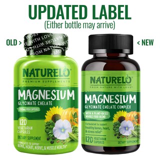 Foto 4 | Suplemento Naturelo Quelato De Glicinato De Magnesio 200 Mg 120 Cápsulas - Venta Internacional.