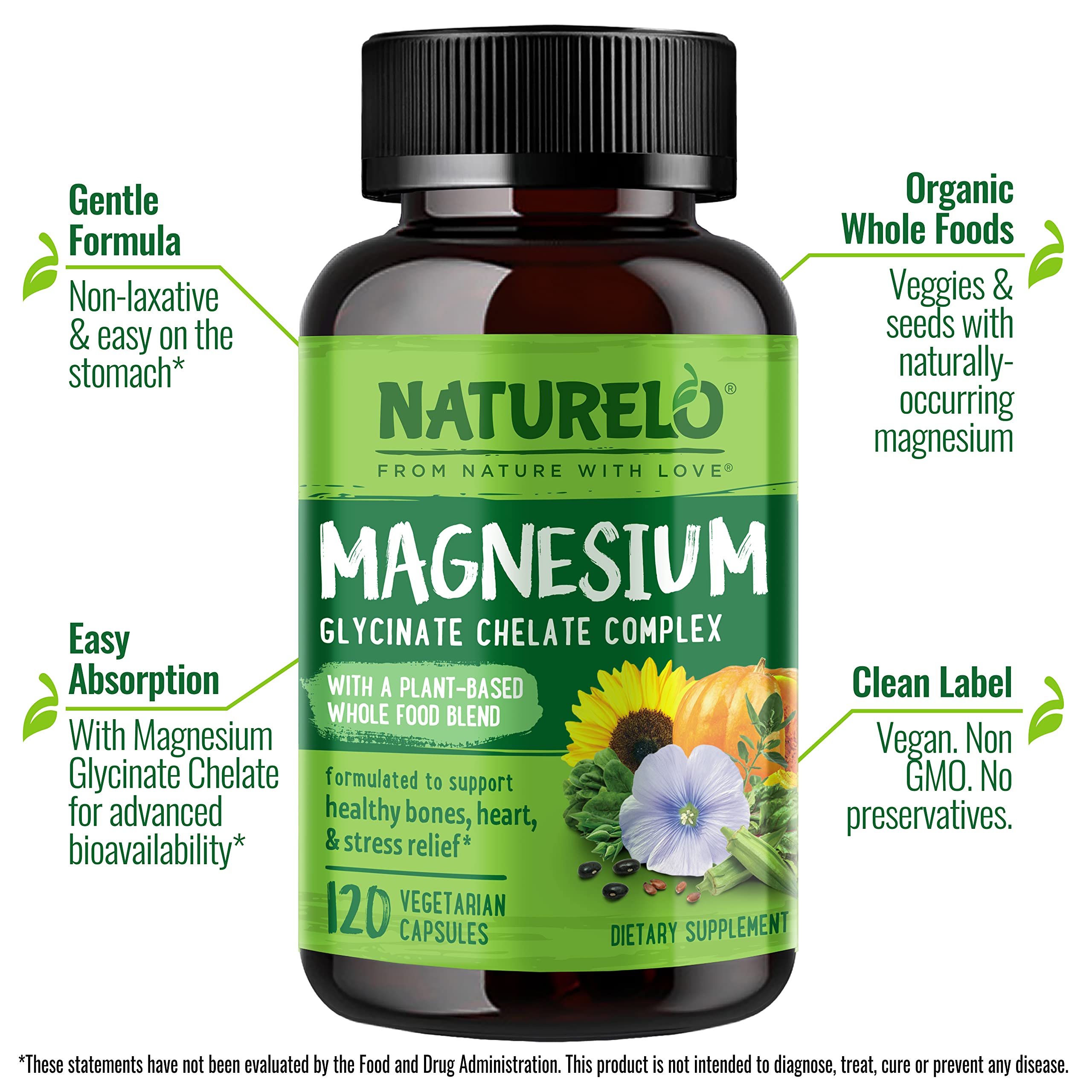 Foto 5 | Suplemento Naturelo Quelato De Glicinato De Magnesio 200 Mg 120 Cápsulas - Venta Internacional.