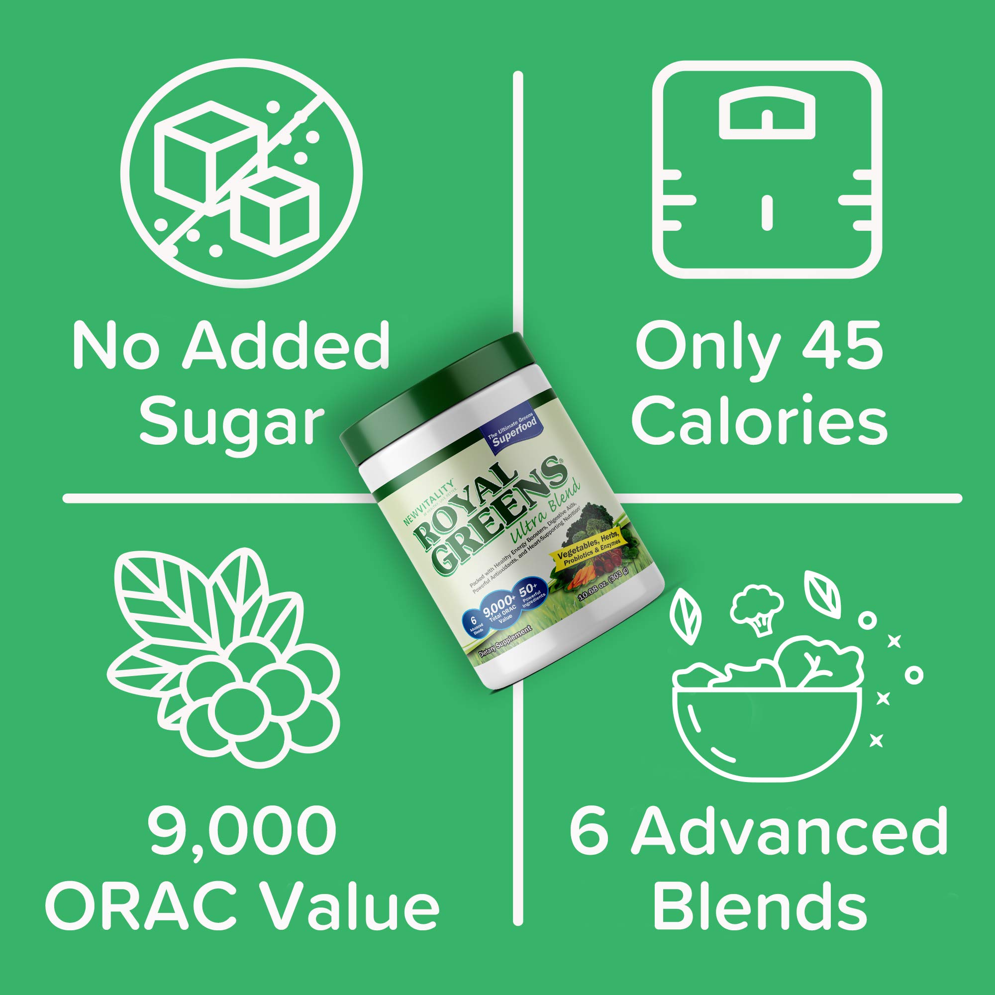 Foto 4 pulgar | Suplemento De Superalimento En Polvo New Vitality Royal Greens - Venta Internacional.