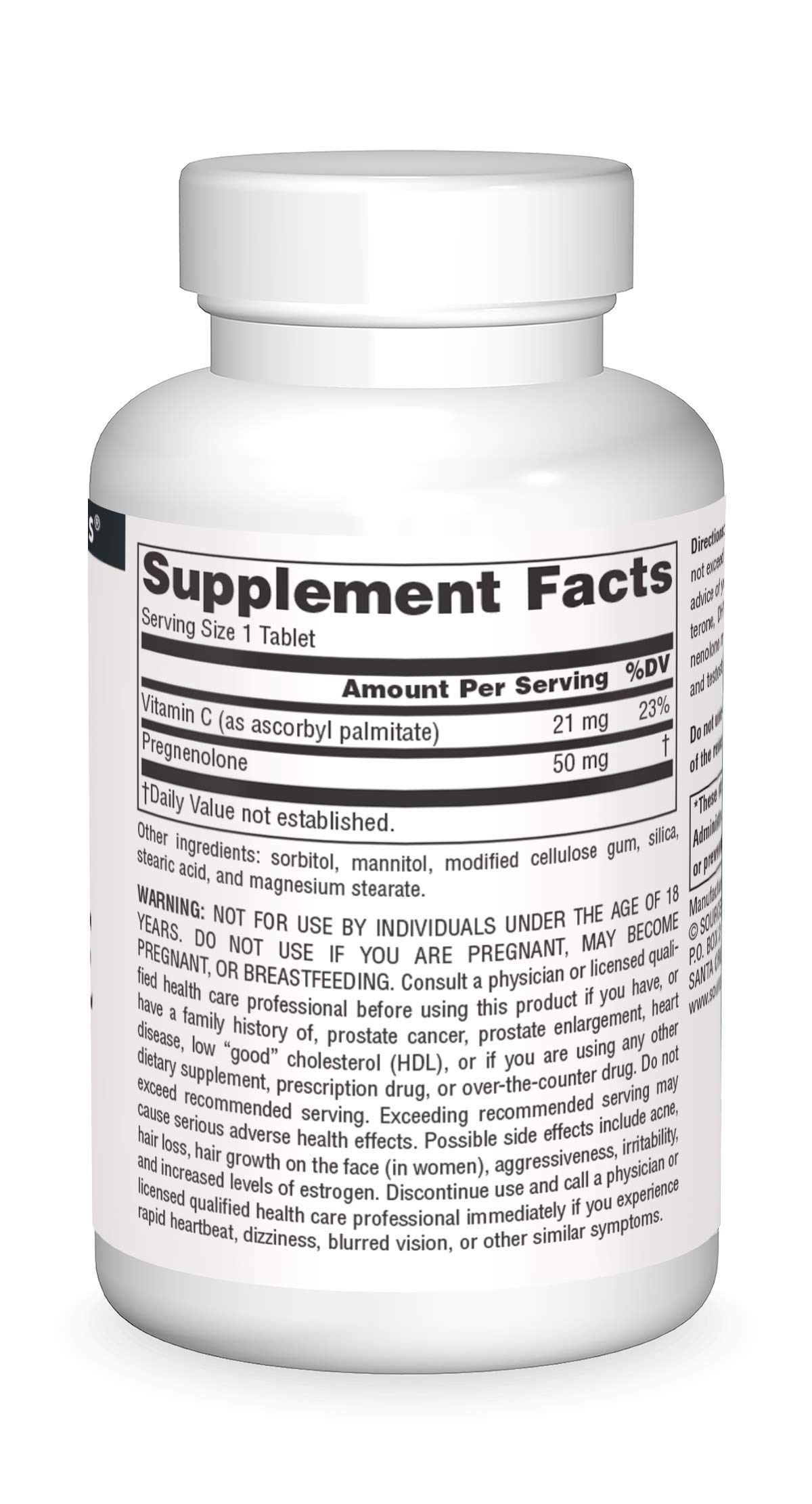 Foto 4 pulgar | Pregnenolona Supplement Source Naturals 50 Mg - 120 Comprimidos - Venta Internacional.
