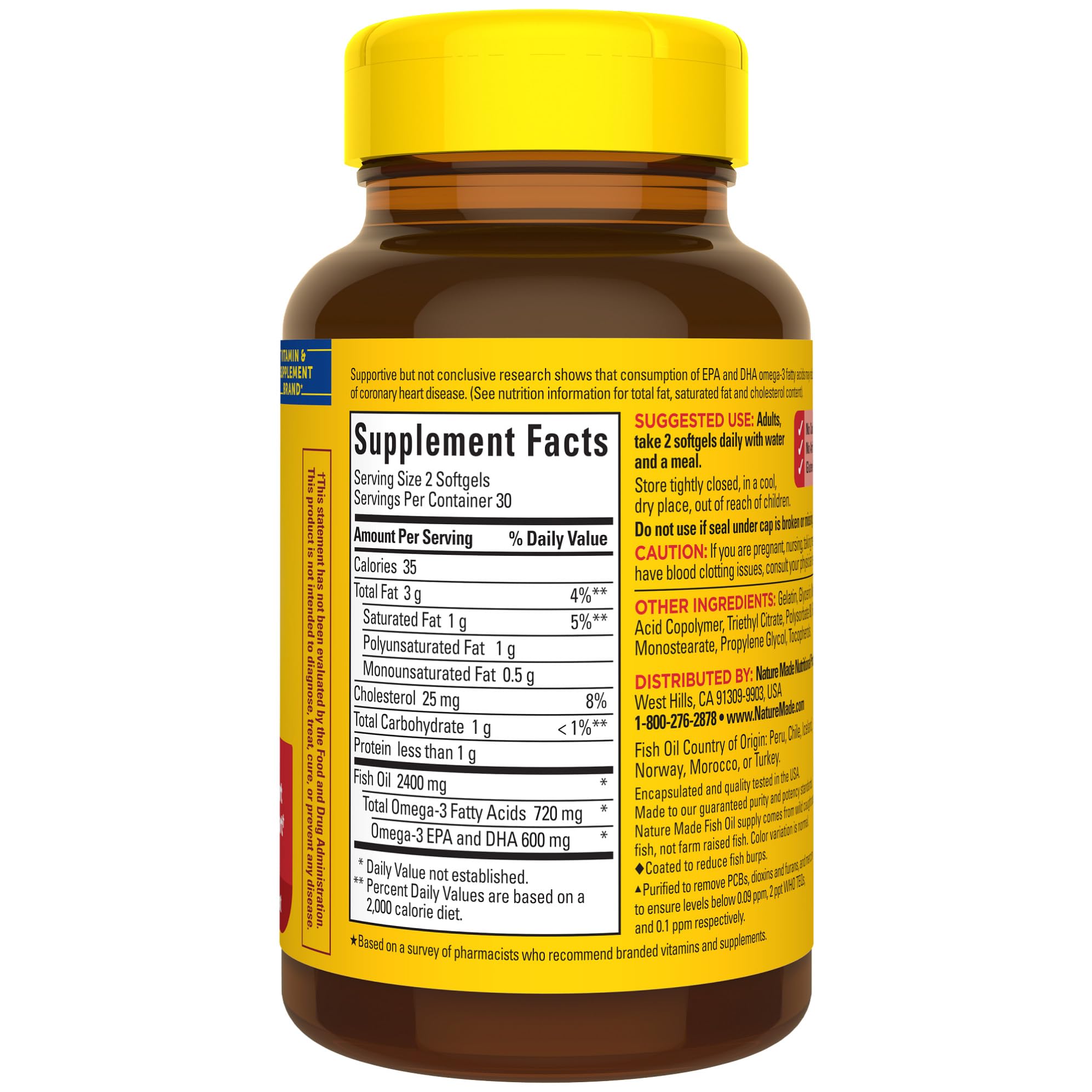 Foto 8 pulgar | Suplemento De Aceite De Pescado Nature Made Burp Less 1200 Mg 60 Cápsulas Blandas - Venta Internacional.