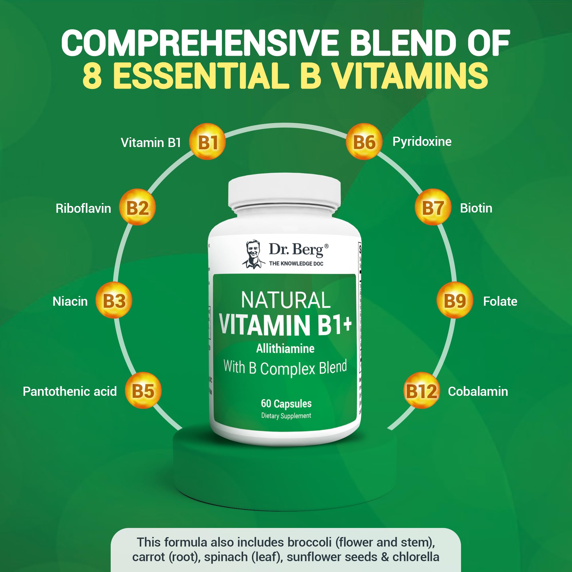 Foto 4 | Suplemento Dr. Berg Complejo Natural Vitamina B1 60 Cápsulas - Venta Internacional