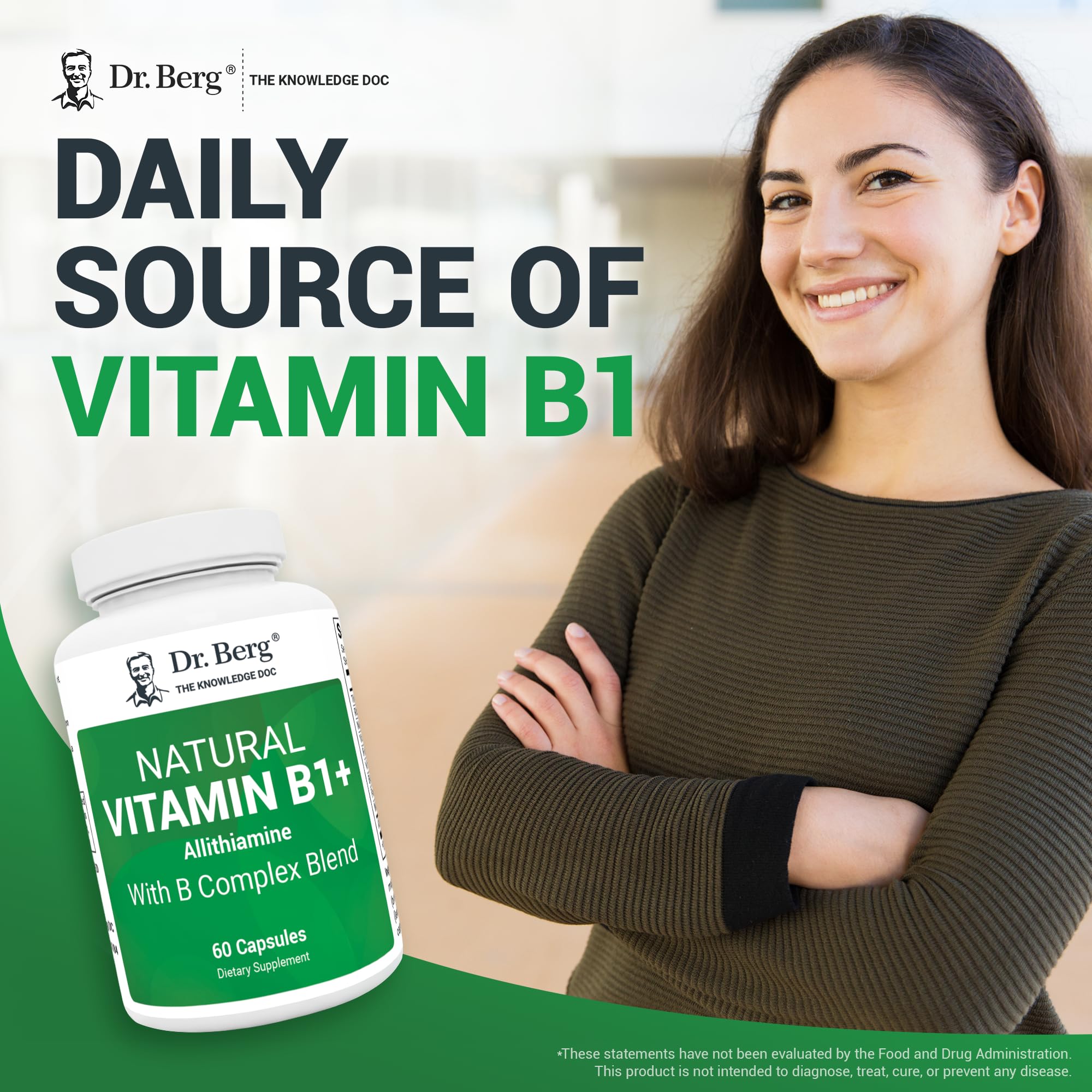 Foto 6 | Suplemento Dr. Berg Complejo Natural Vitamina B1 60 Cápsulas - Venta Internacional