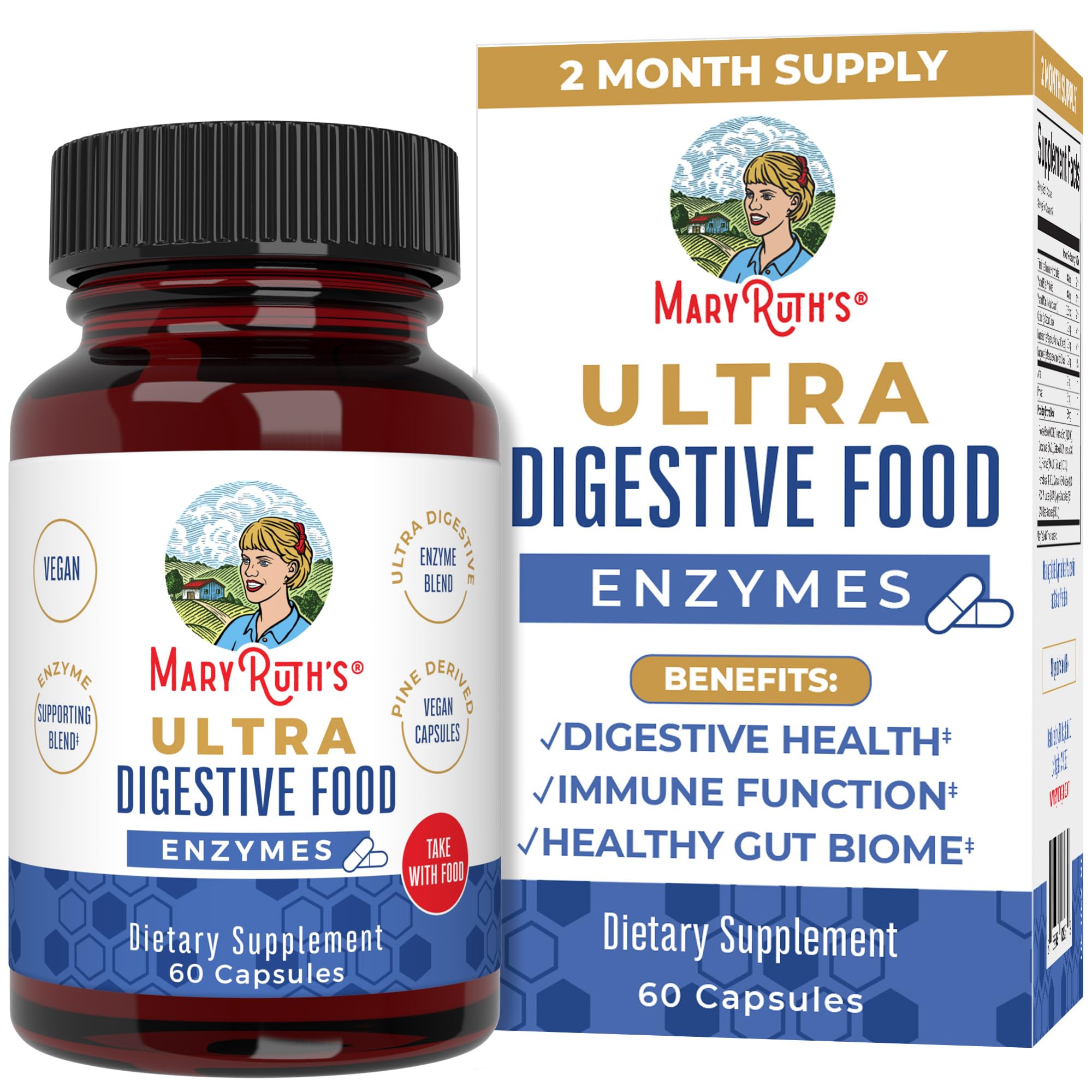 Foto 2 pulgar | Suplemento Maryruth Organics Ultra Digestive Enzymes 60 Cápsulas - Venta Internacional
