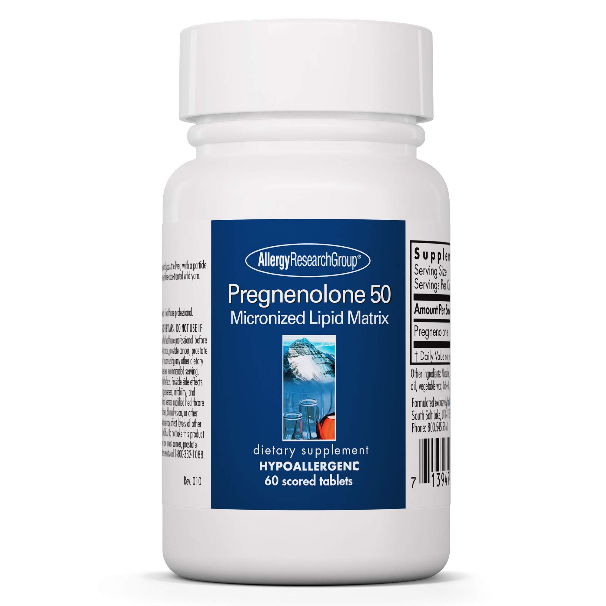 Foto 2 pulgar | Suplemento Allergy Research Group, Pregnenolona, 50 Mg, 60 Comprimidos - Venta Internacional.