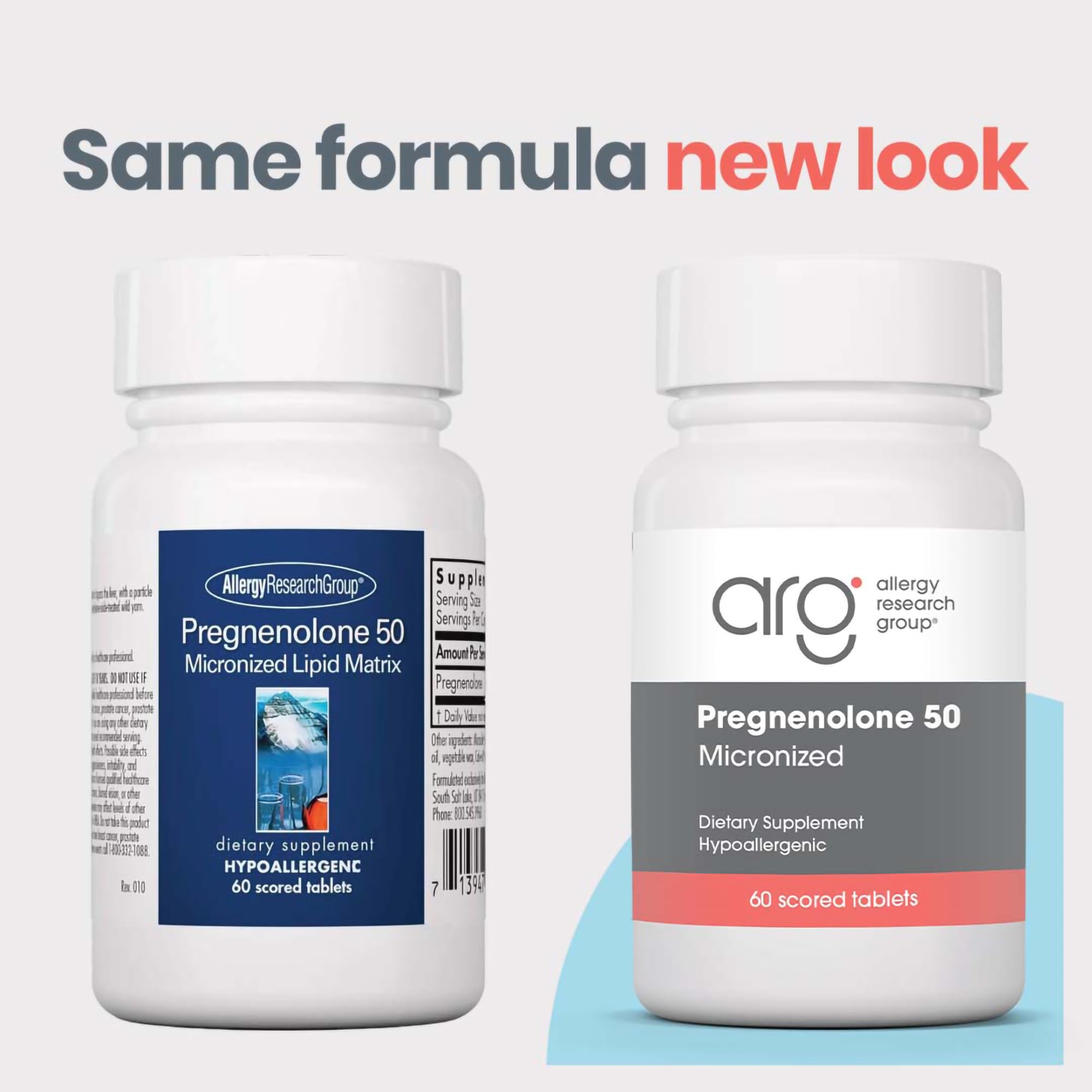 Foto 3 pulgar | Suplemento Allergy Research Group, Pregnenolona, 50 Mg, 60 Comprimidos - Venta Internacional.