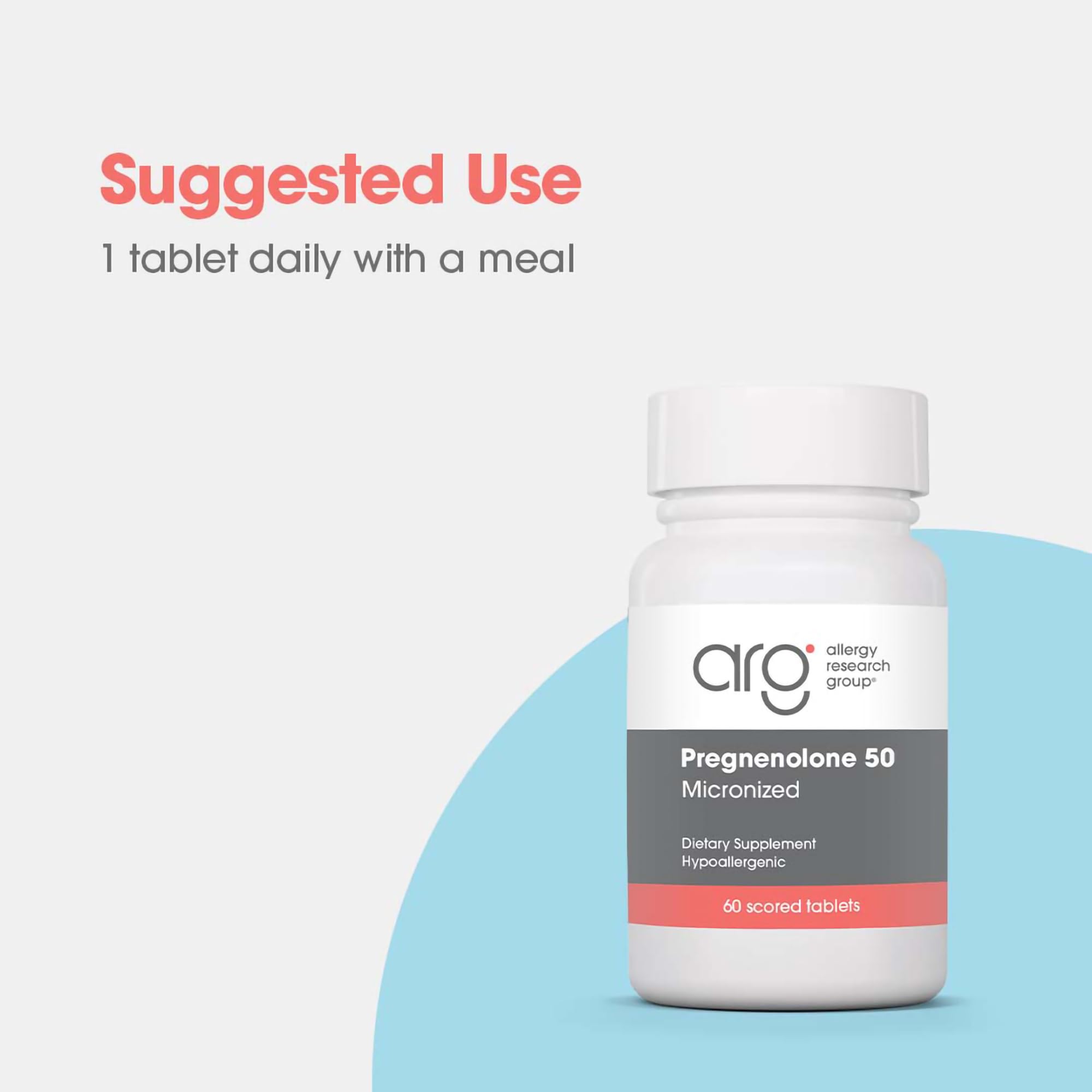 Foto 7 pulgar | Suplemento Allergy Research Group, Pregnenolona, 50 Mg, 60 Comprimidos - Venta Internacional.