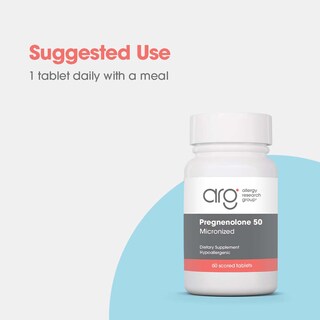 Foto 6 | Suplemento Allergy Research Group, Pregnenolona, 50 Mg, 60 Comprimidos - Venta Internacional.