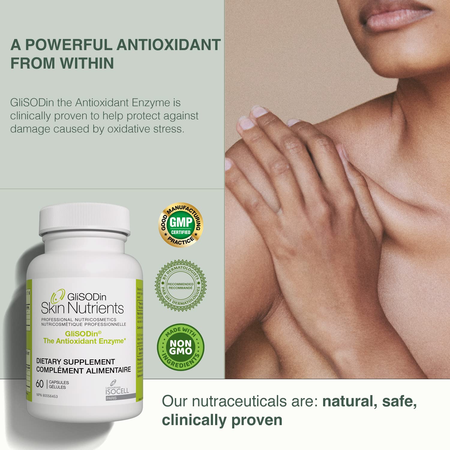 Foto 4 pulgar | Suplemento Glisodin Skin Nutrients The Antioxidant Enzyme 60 Cápsulas - Venta Internacional.