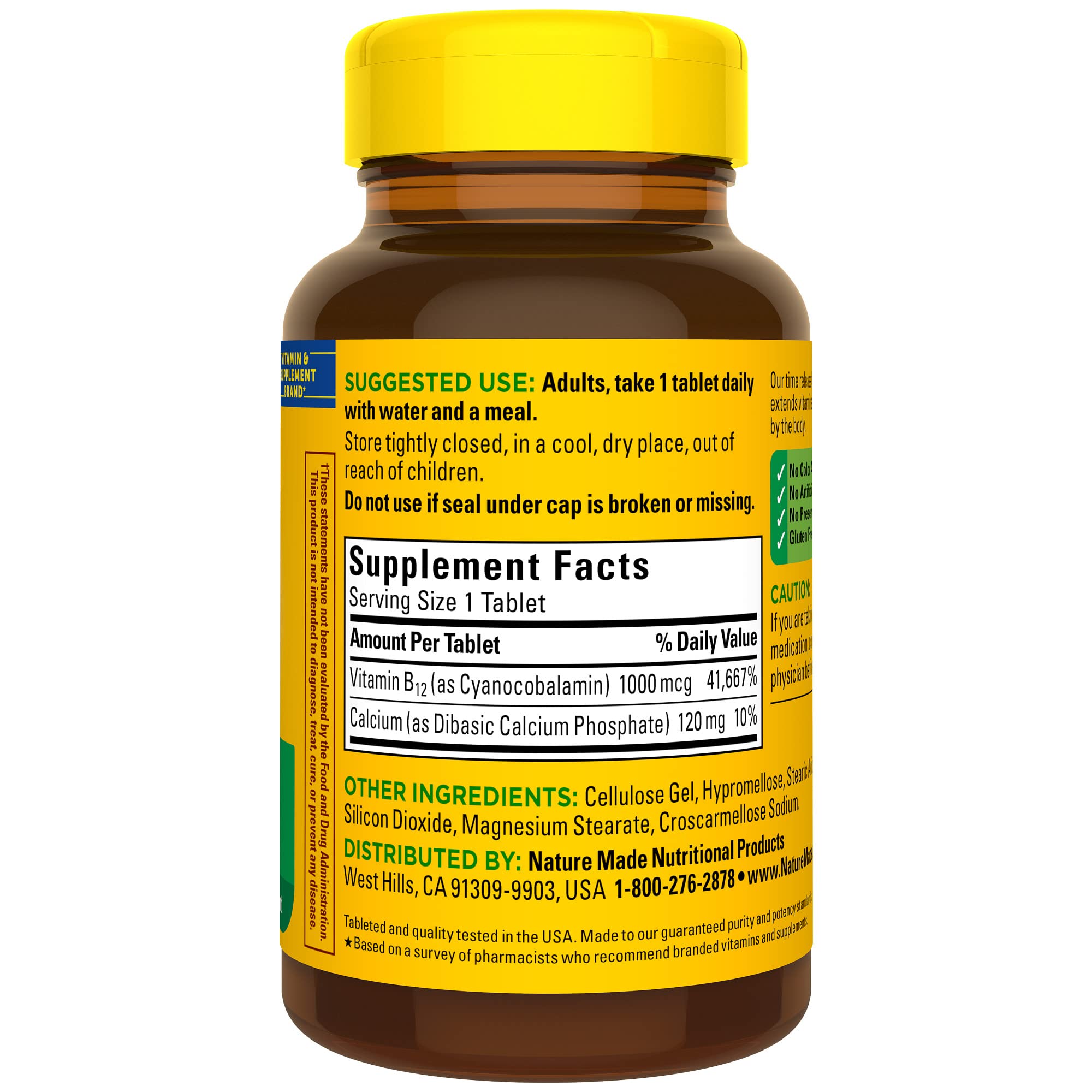 Foto 8 pulgar | Suplemento De Vitamina B12 De La Naturaleza, 1000 Mcg, 160 Tabletas - Venta Internacional.