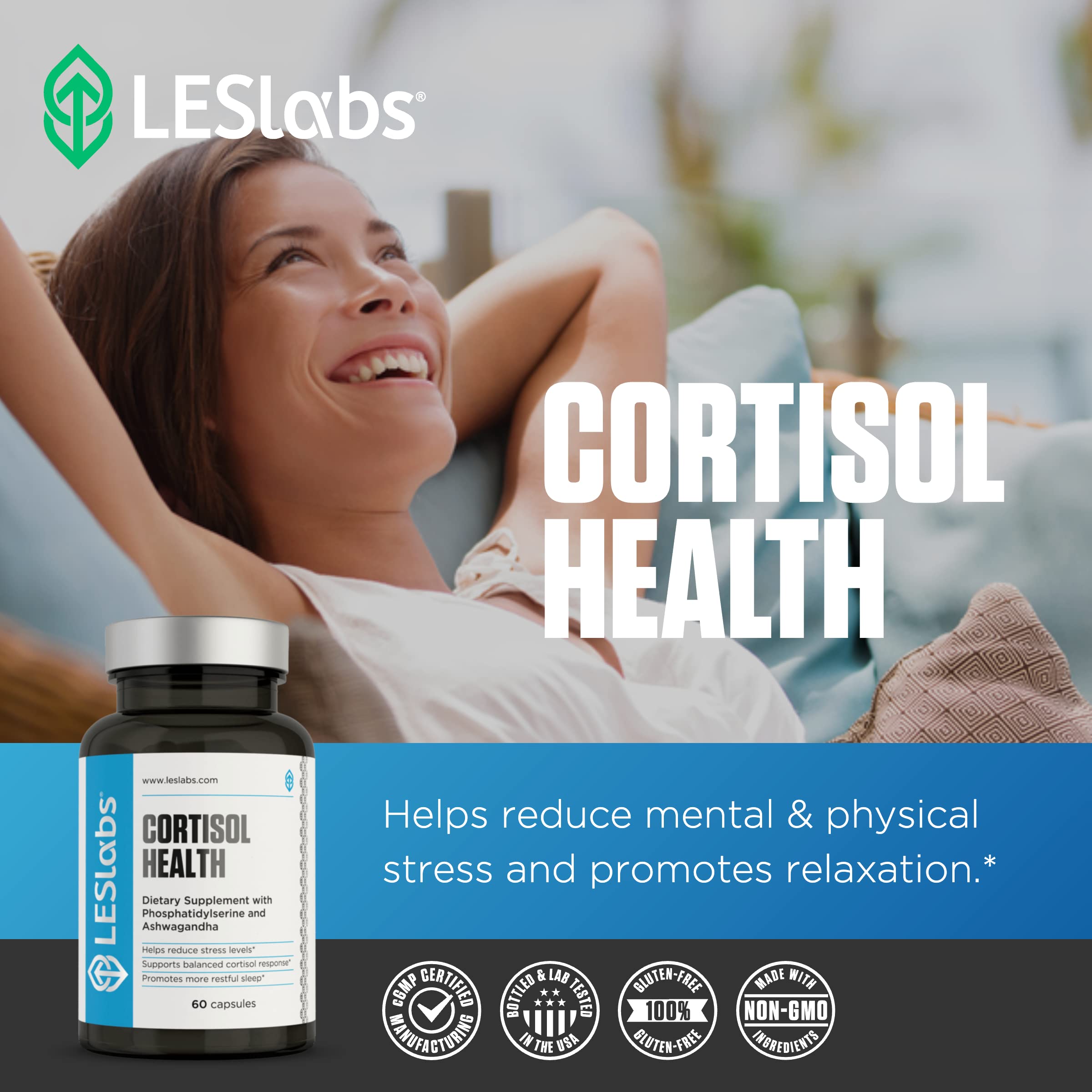 Foto 5 | Suplemento Les Labs Cortisol Health 60 Cápsulas - Venta Internacional.