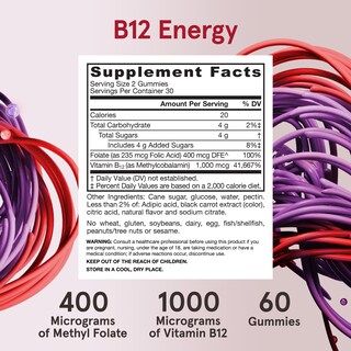 Foto 5 | Suplemento Energético De Metil B12 Y Ácido Fólico De Jarrow Formulas - Venta Internacional.