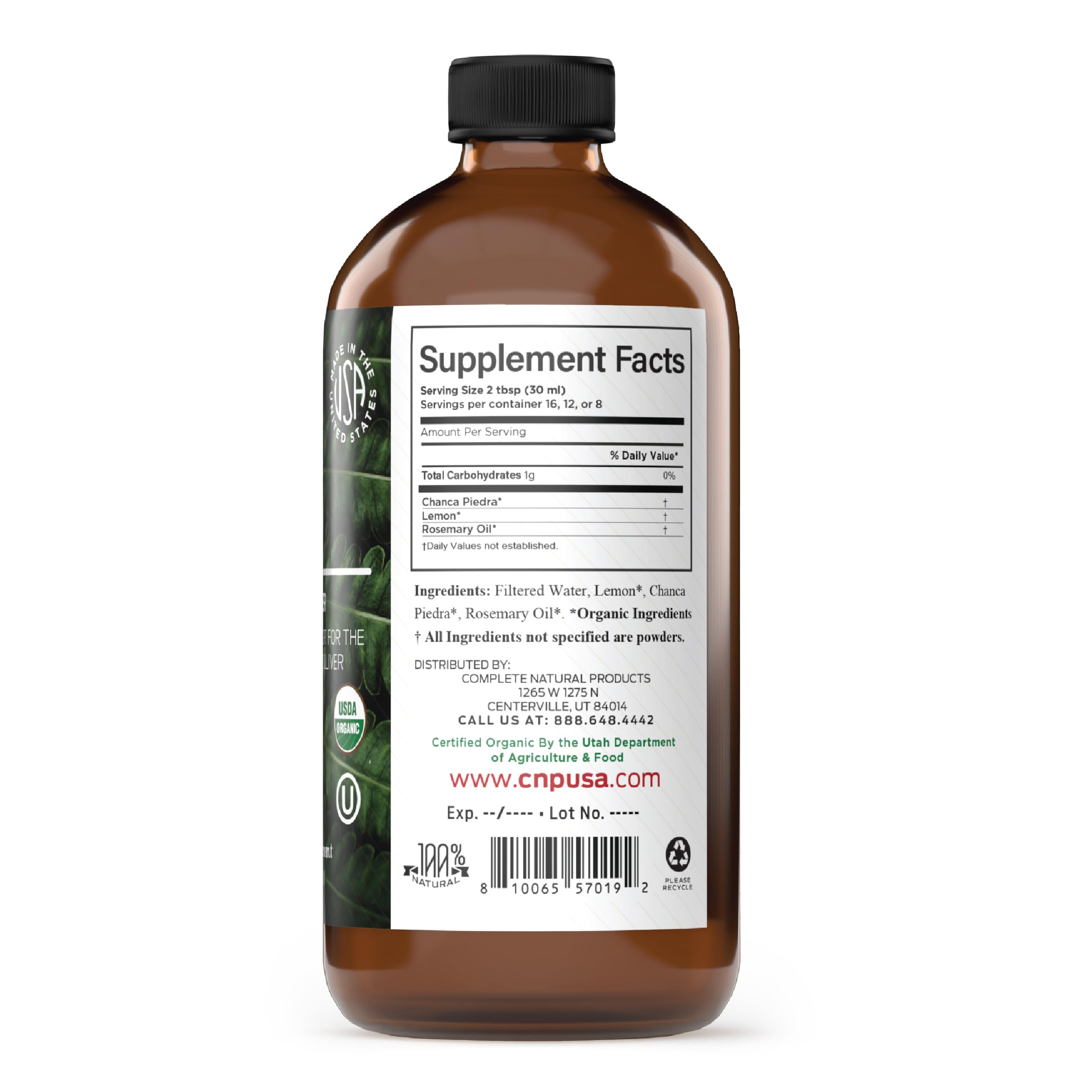 Foto 4 pulgar | Suplemento Complete Natural Products Chanca Piedra 473ml - Venta Internacional.