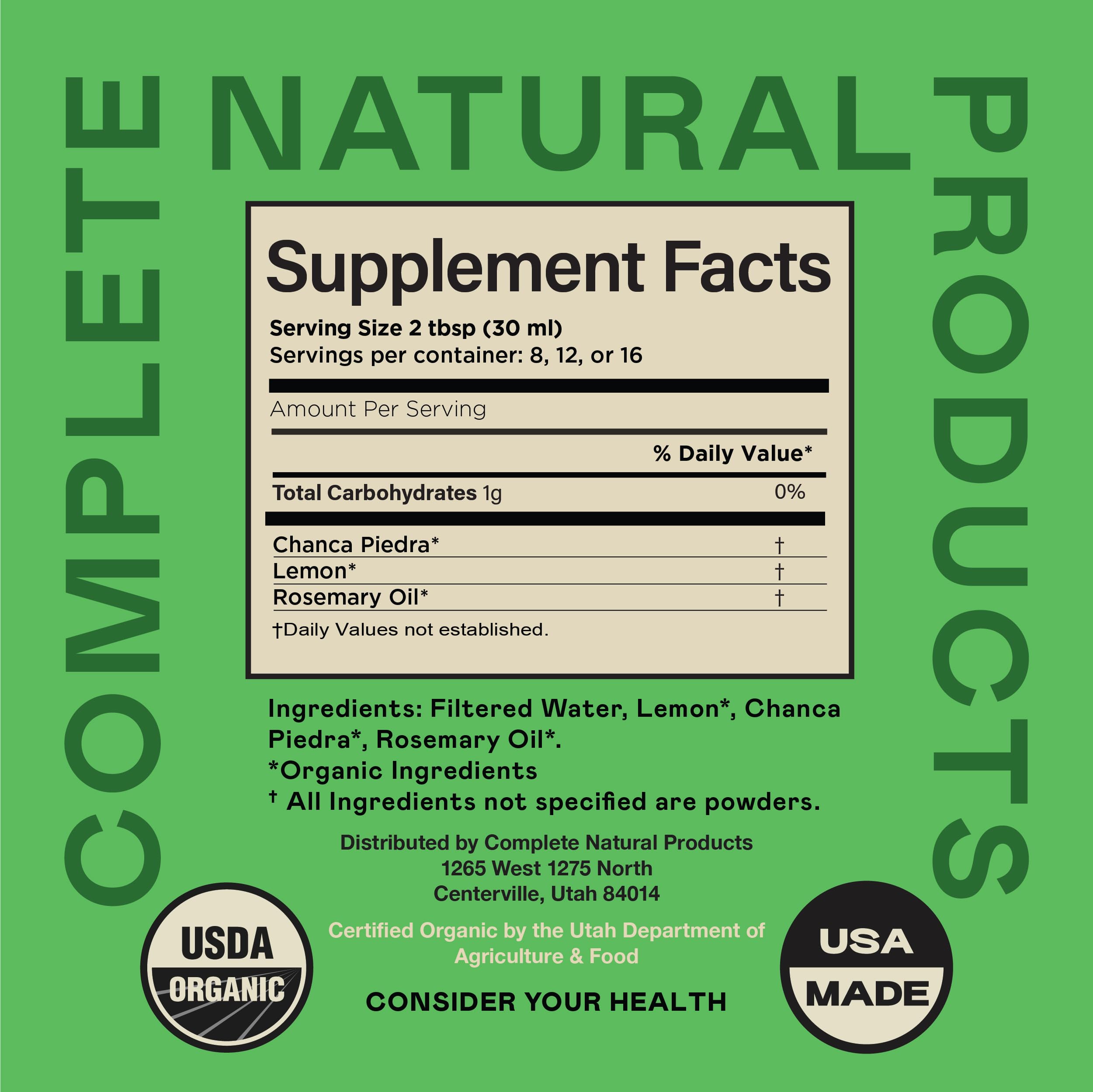 Foto 5 pulgar | Suplemento Complete Natural Products Chanca Piedra 473ml - Venta Internacional.