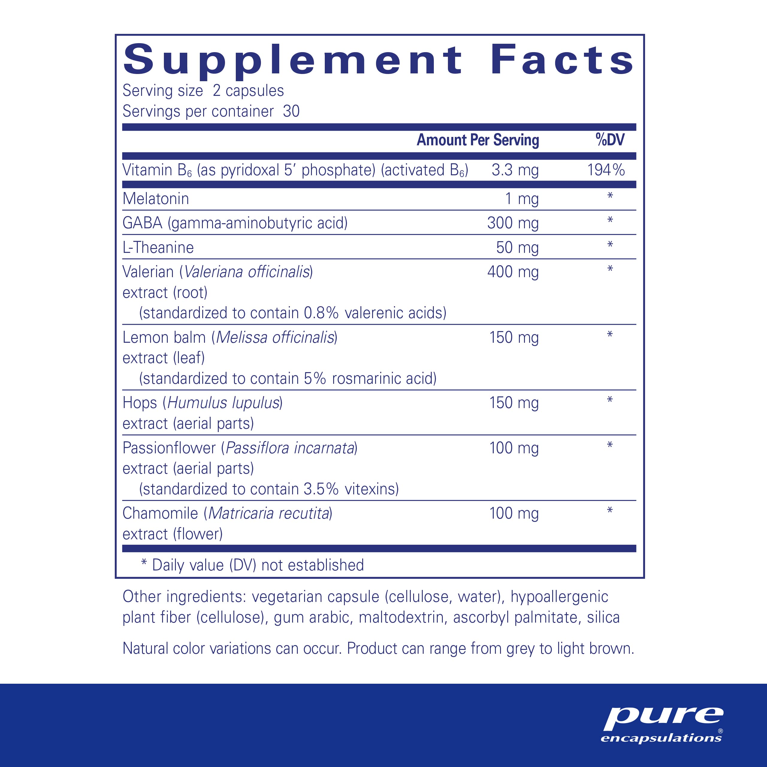 Foto 3 pulgar | Suplemento Para Dormir Pure Encapsulations Best-rest Formula 60 Cápsulas - Venta Internacional.