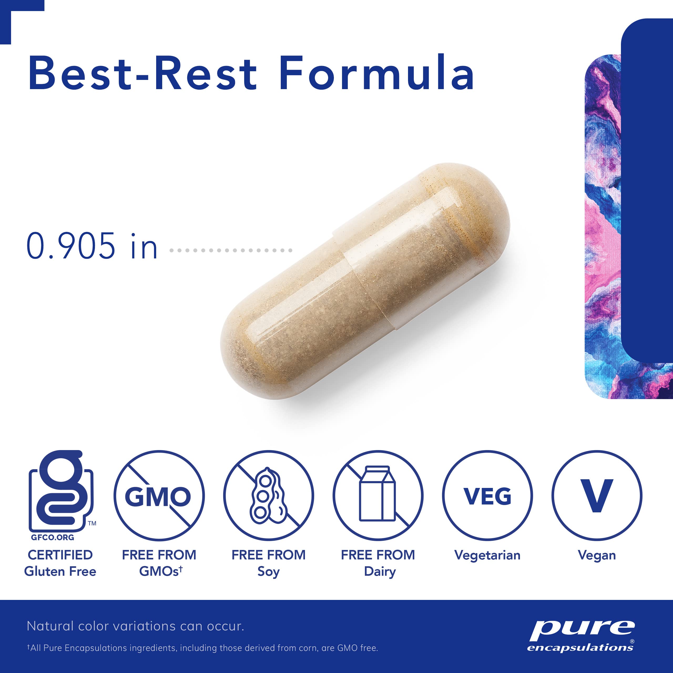 Foto 4 pulgar | Suplemento Para Dormir Pure Encapsulations Best-rest Formula 60 Cápsulas - Venta Internacional.