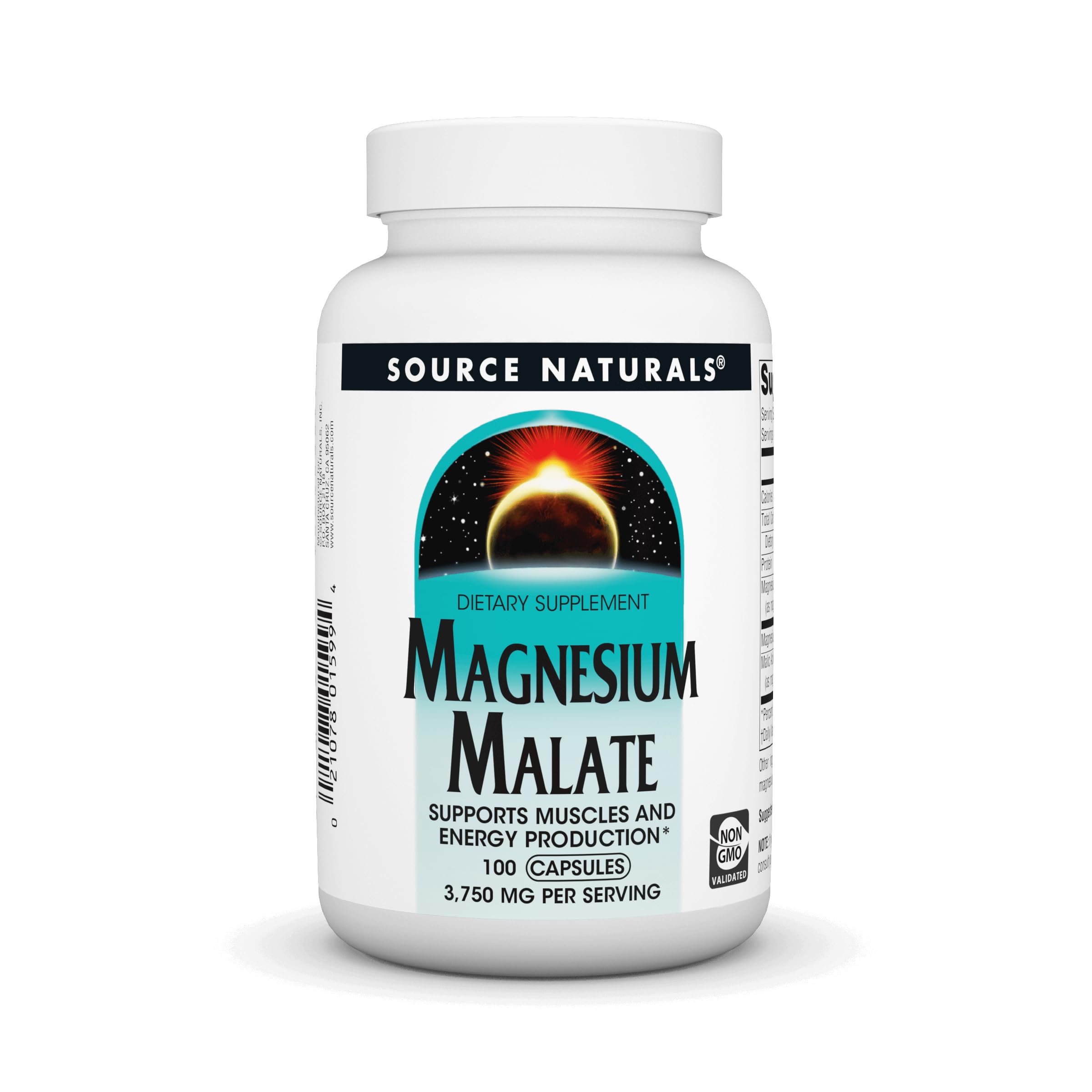 Foto 2 pulgar | Supplement Source Naturals Malato De Magnesio 3750 Mg 100 Cápsulas - Venta Internacional.
