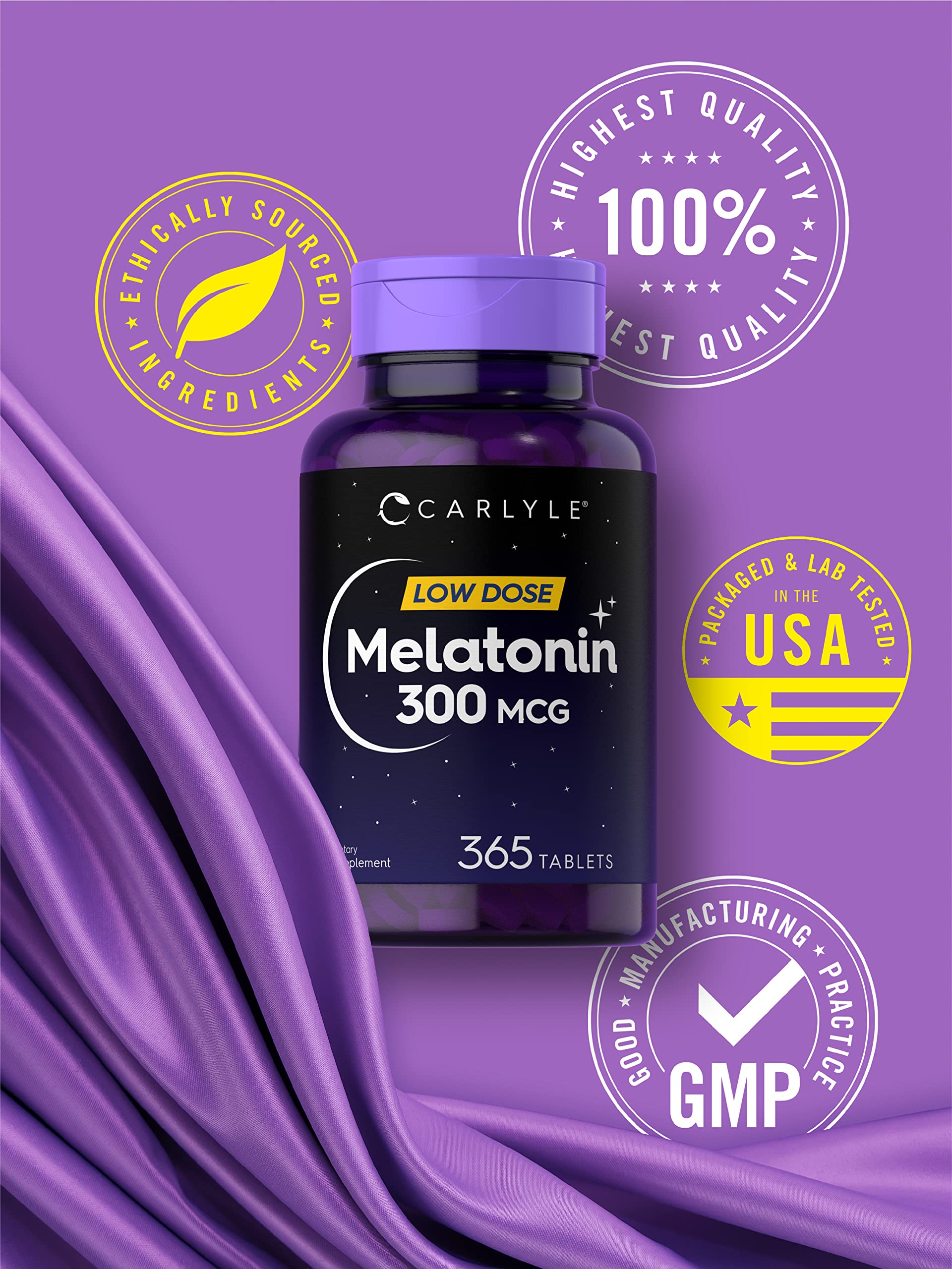 Foto 6 pulgar | Suplemento Carlyle Melatonin 300 Mcg 365 Tabletas - Venta Internacional.