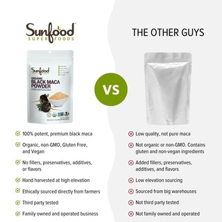 Foto 5 | Maca Negra En Polvo Superfoods Sunfood, Cruda Y Orgánica, 120 Ml - Venta Internacional.