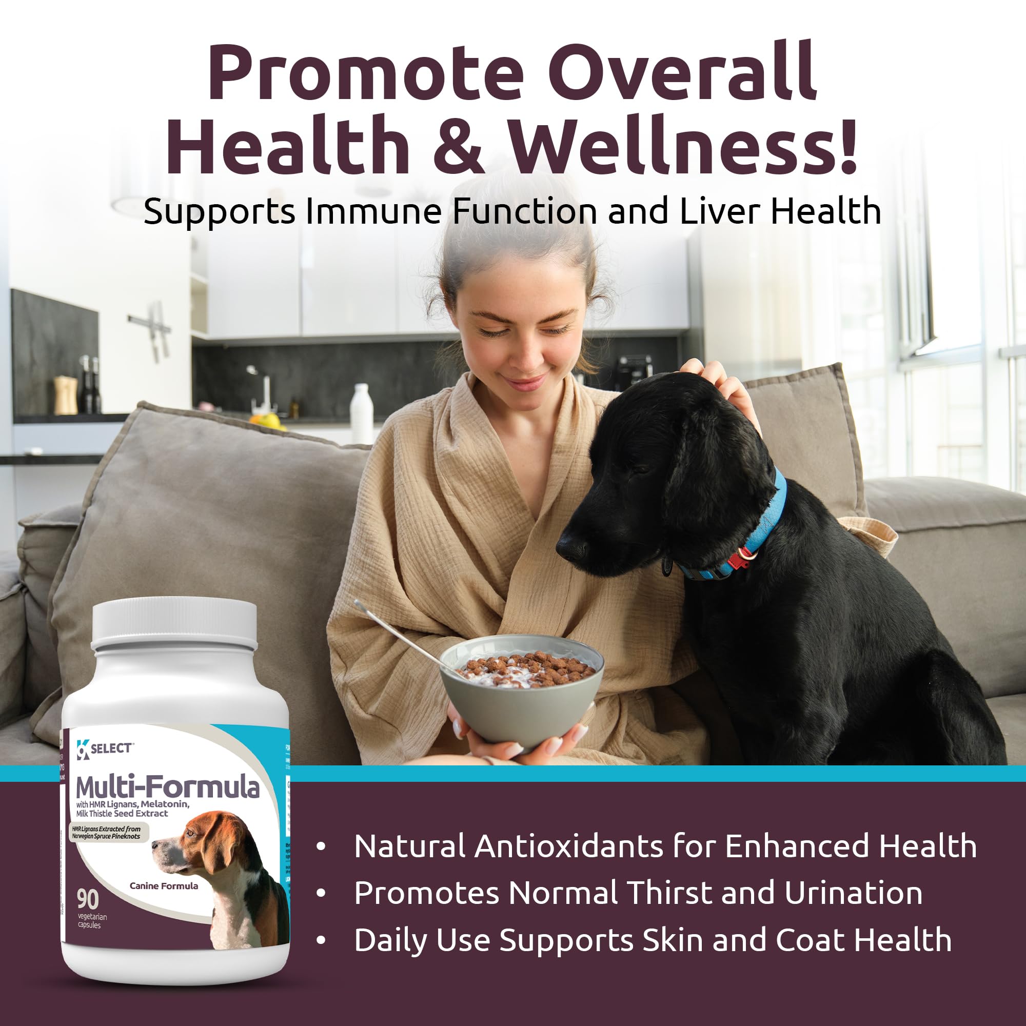 Foto 4 | Dog Vitamins K9 Select, Fórmula Múltiple Para Perros Medianos, 90 Cápsulas - Venta Internacional.