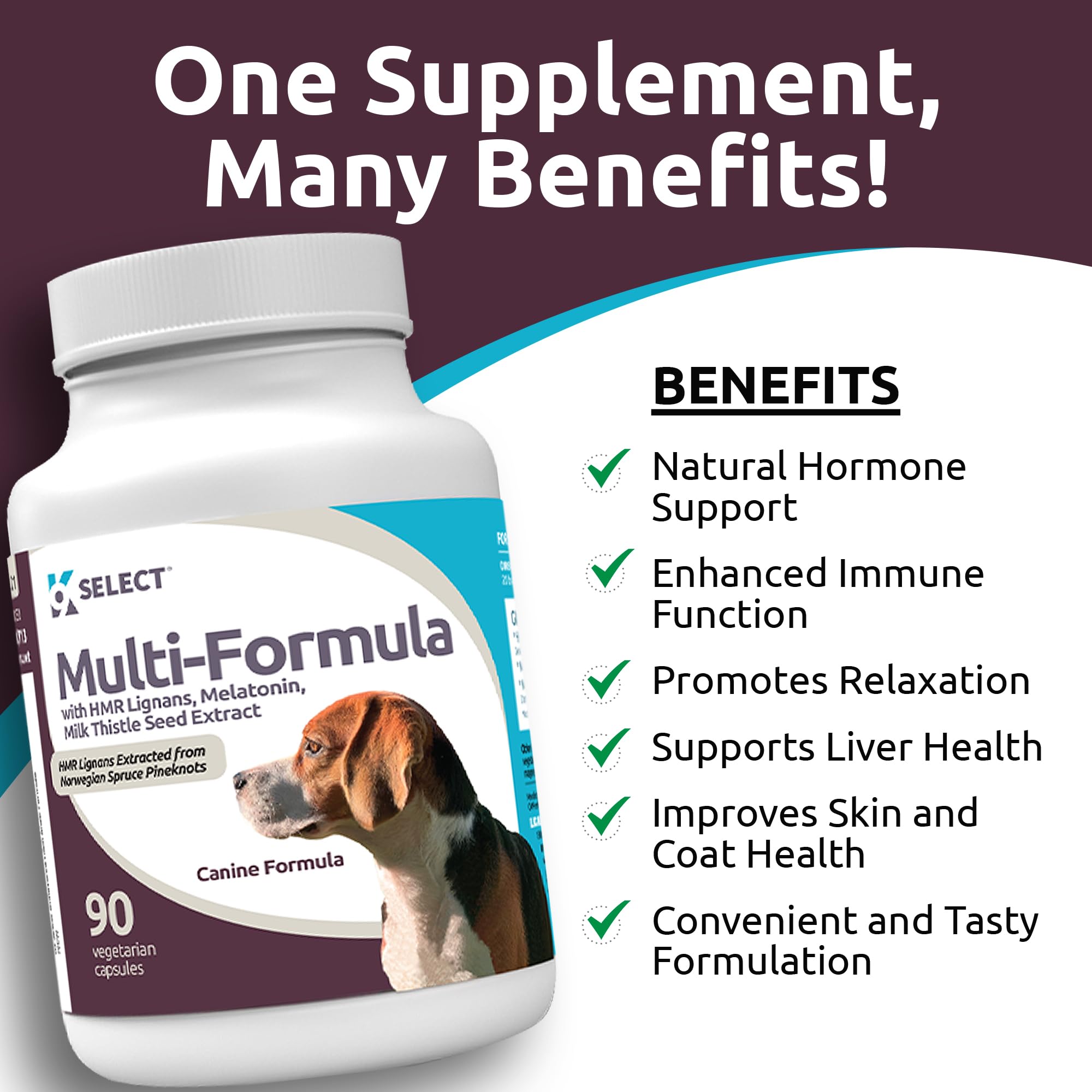 Foto 5 | Dog Vitamins K9 Select, Fórmula Múltiple Para Perros Medianos, 90 Cápsulas - Venta Internacional.