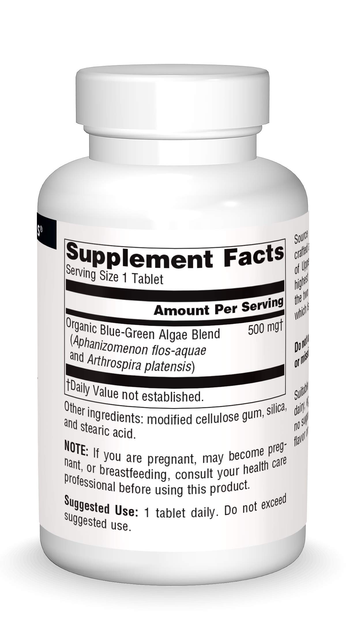 Foto 3 | Algas Verdiazules De Supplement Source Naturals 500 Mg 200 Comprimidos - Venta Internacional.