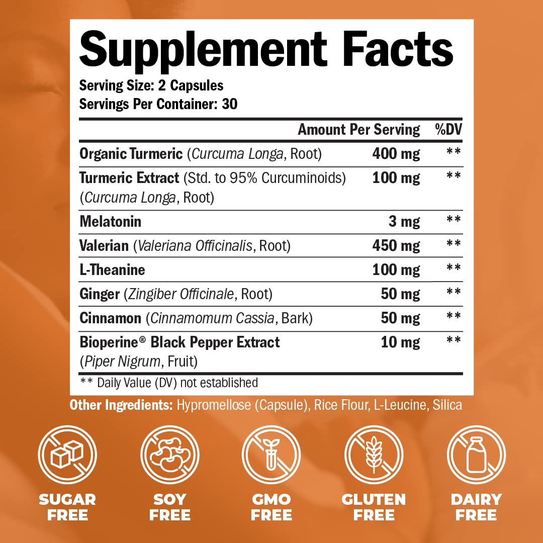 Foto 3 | Suplemento Para Dormir Vimerson Health, Cúrcuma Y Melatonina - Venta Internacional.