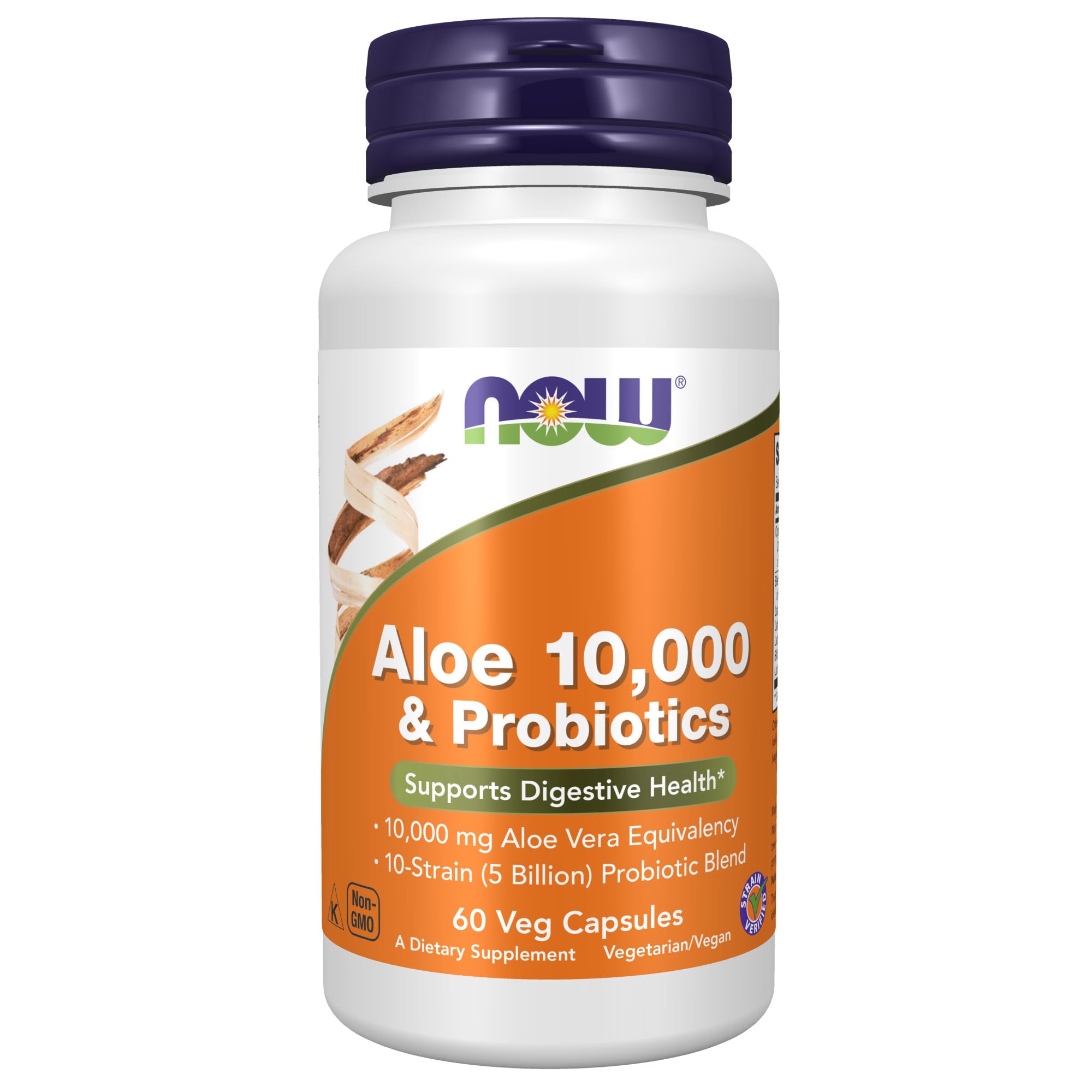 Foto 2 pulgar | Suplementos Now Foods Con 10 000 G De Aloe Y Probióticos, 10 Cepas, 60 Cápsulas - Venta Internacional.
