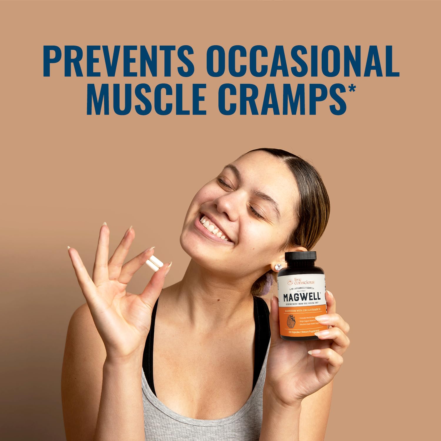 Foto 4 pulgar | Supplement Live Conscious Magwell Magnesio, Zinc Y Vitamina D3 - Venta Internacional.