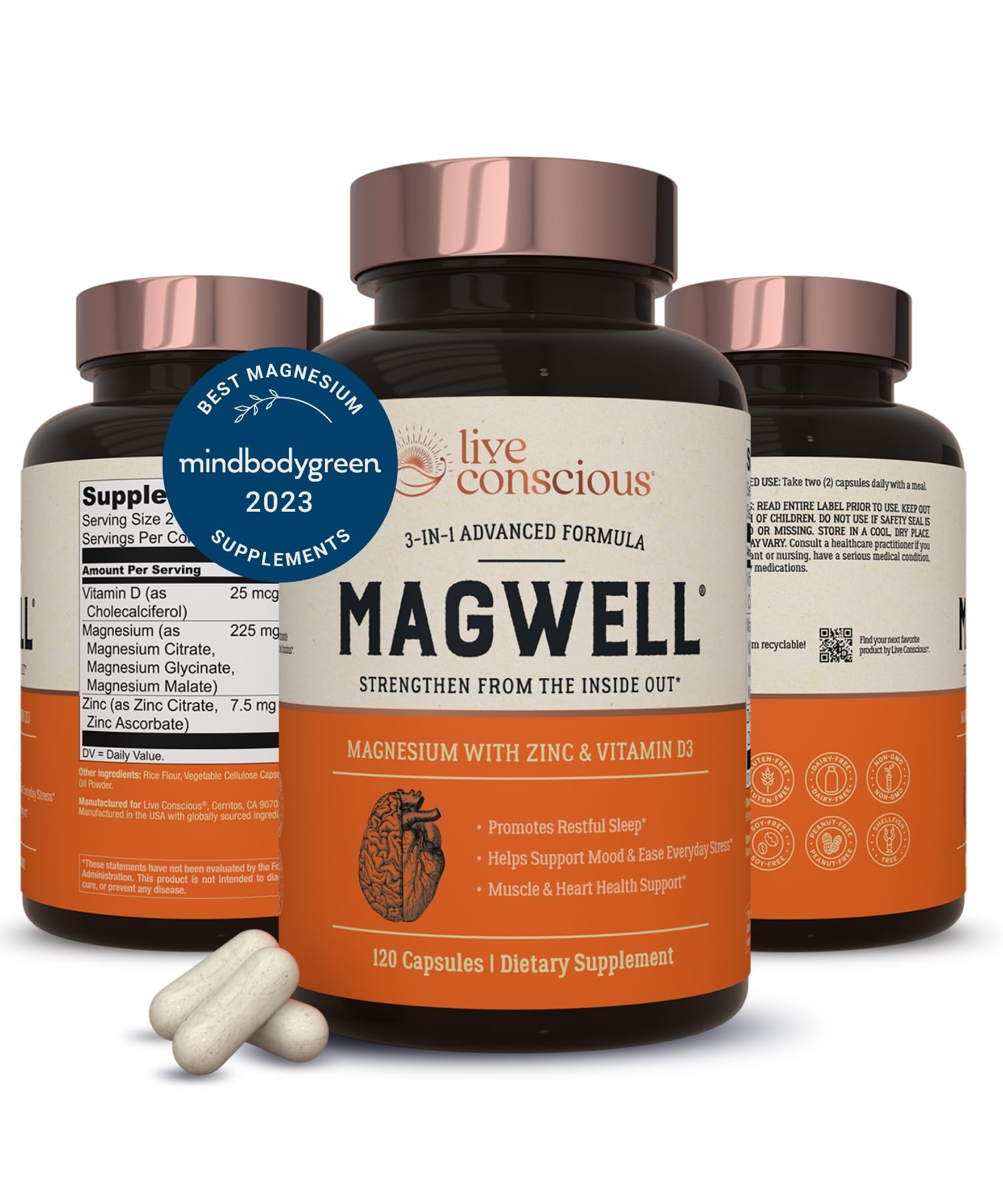 Foto 6 pulgar | Supplement Live Conscious Magwell Magnesio, Zinc Y Vitamina D3 - Venta Internacional.