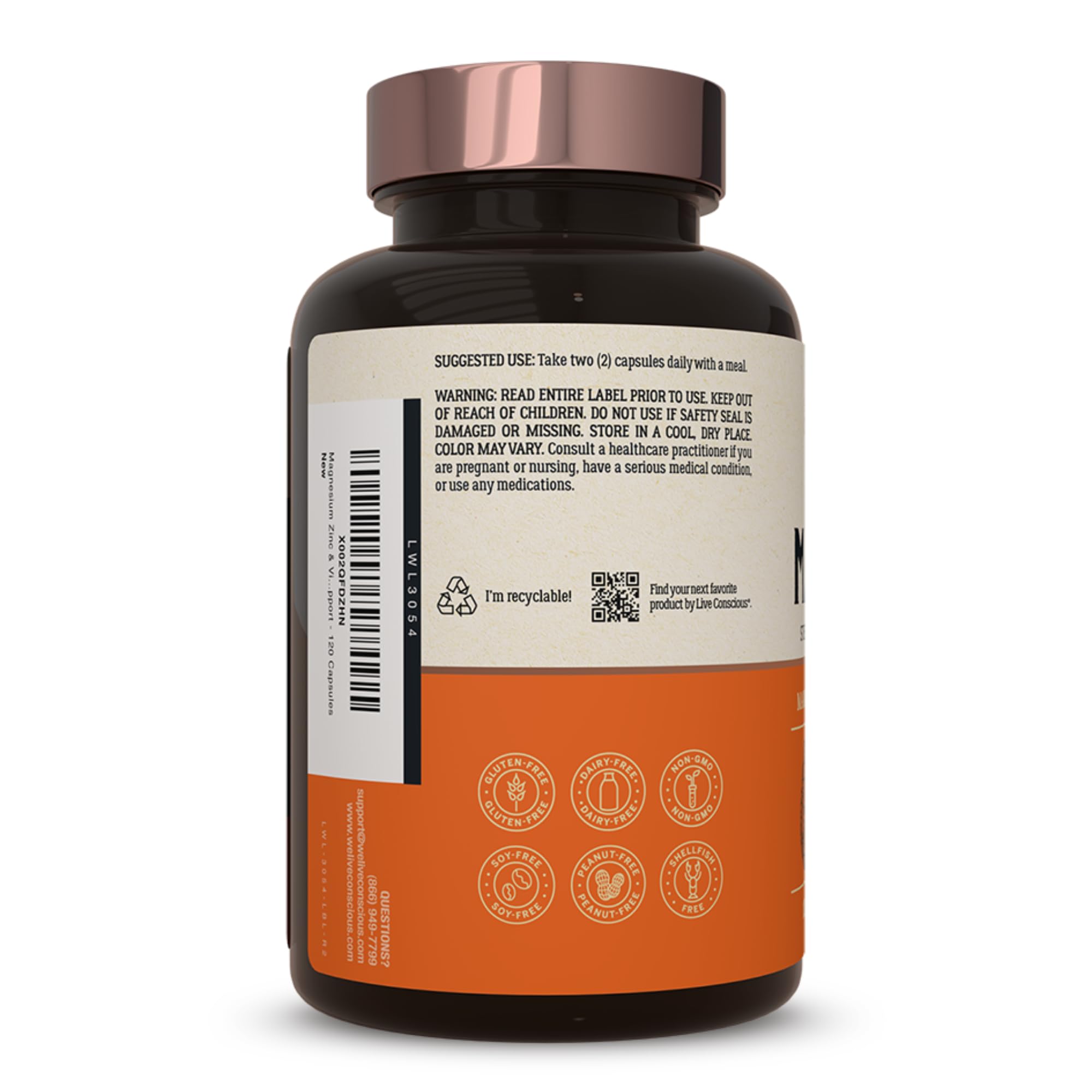Foto 8 pulgar | Supplement Live Conscious Magwell Magnesio, Zinc Y Vitamina D3 - Venta Internacional.