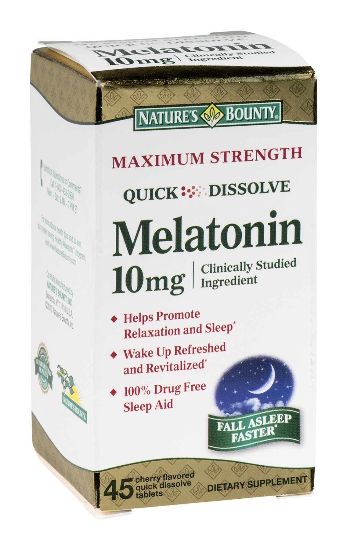 Foto 2 pulgar | Suplemento Nature's Bounty De Melatonina En Tabletas De 10 Mg X45 Paquete de 3 - Venta Internacional