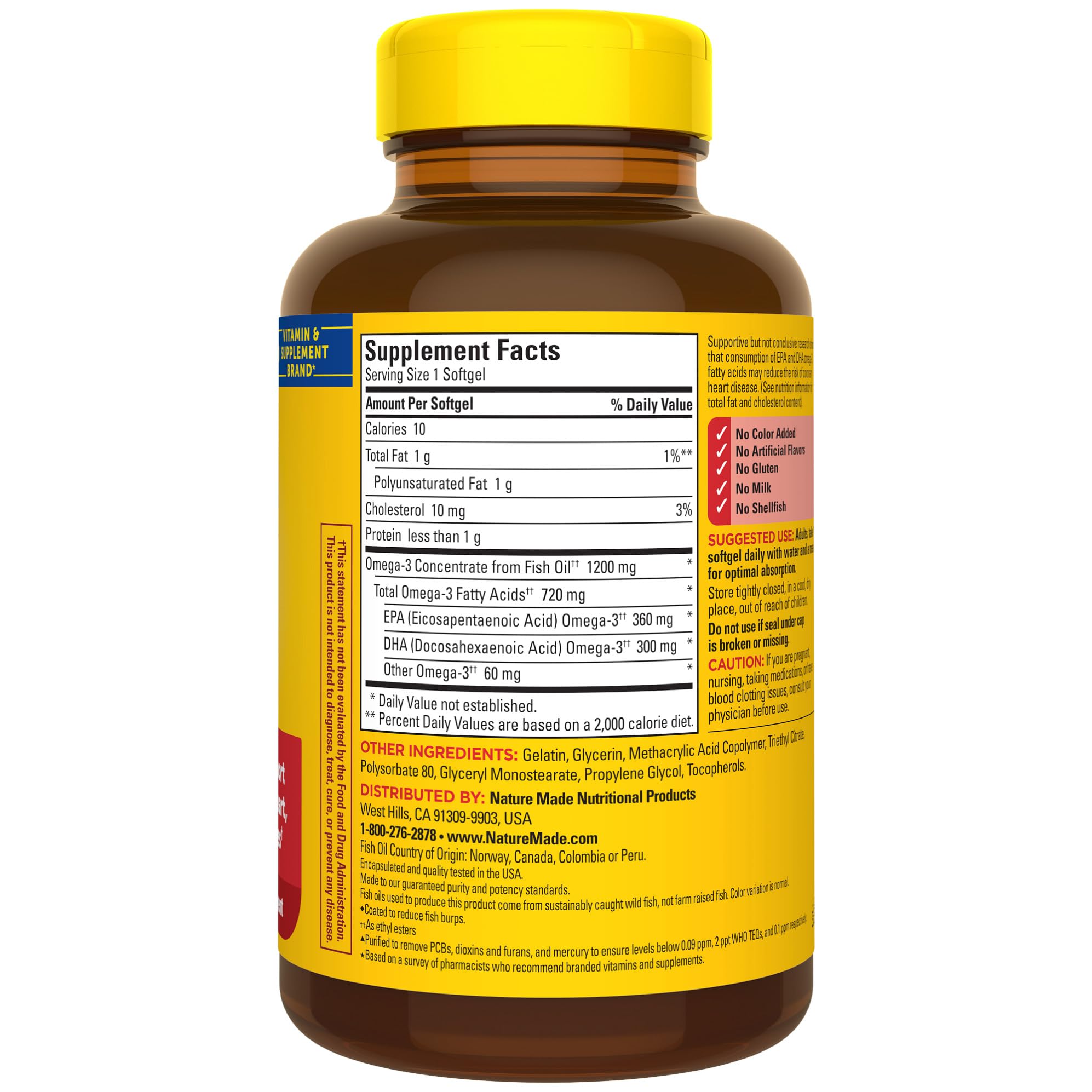 Foto 8 pulgar | Suplemento De Aceite De Pescado Nature Made Burp Less Omega 3 1200 Mg - Venta Internacional.