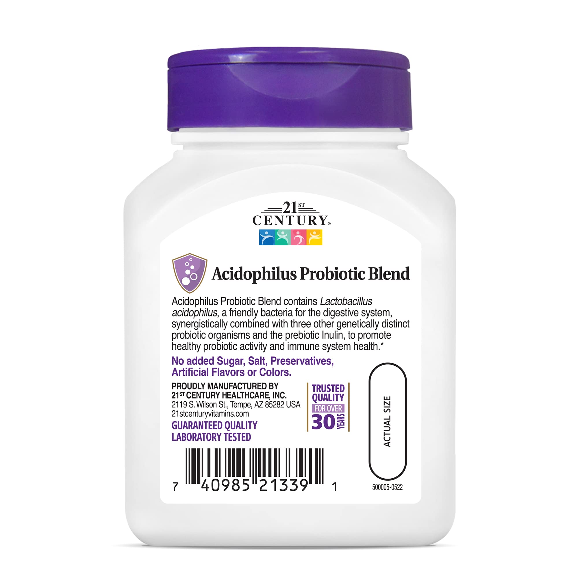 Foto 7 | Suplemento 21st Century Acidophilus En Cápsulas, 100 Unidades - Venta Internacional.