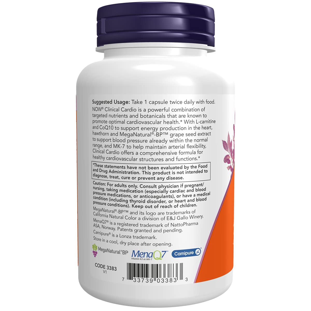 Foto 4 pulgar | Supplement Now Clinical Cardio Cardiovascular Support 90 Cápsulas - Venta Internacional.