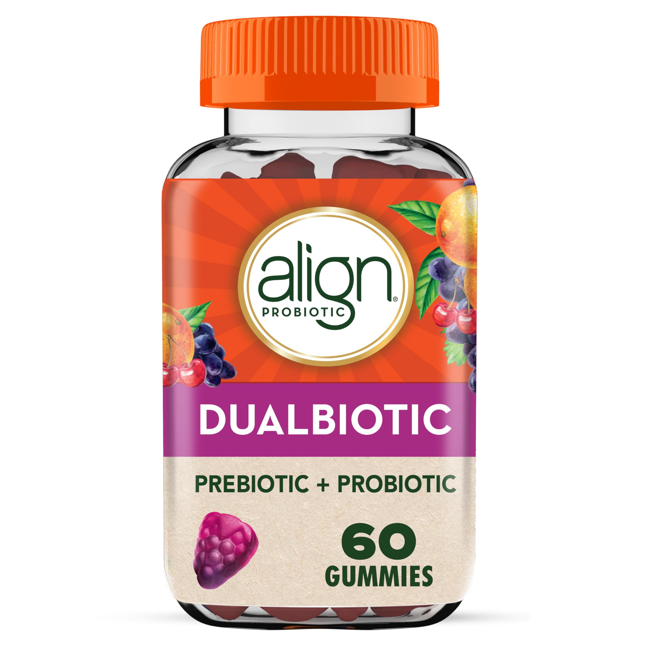 Foto 2 pulgar | Suplemento Align Dualbiotic Prebiotic + Probiotic 60 Gomitas - Venta Internacional.