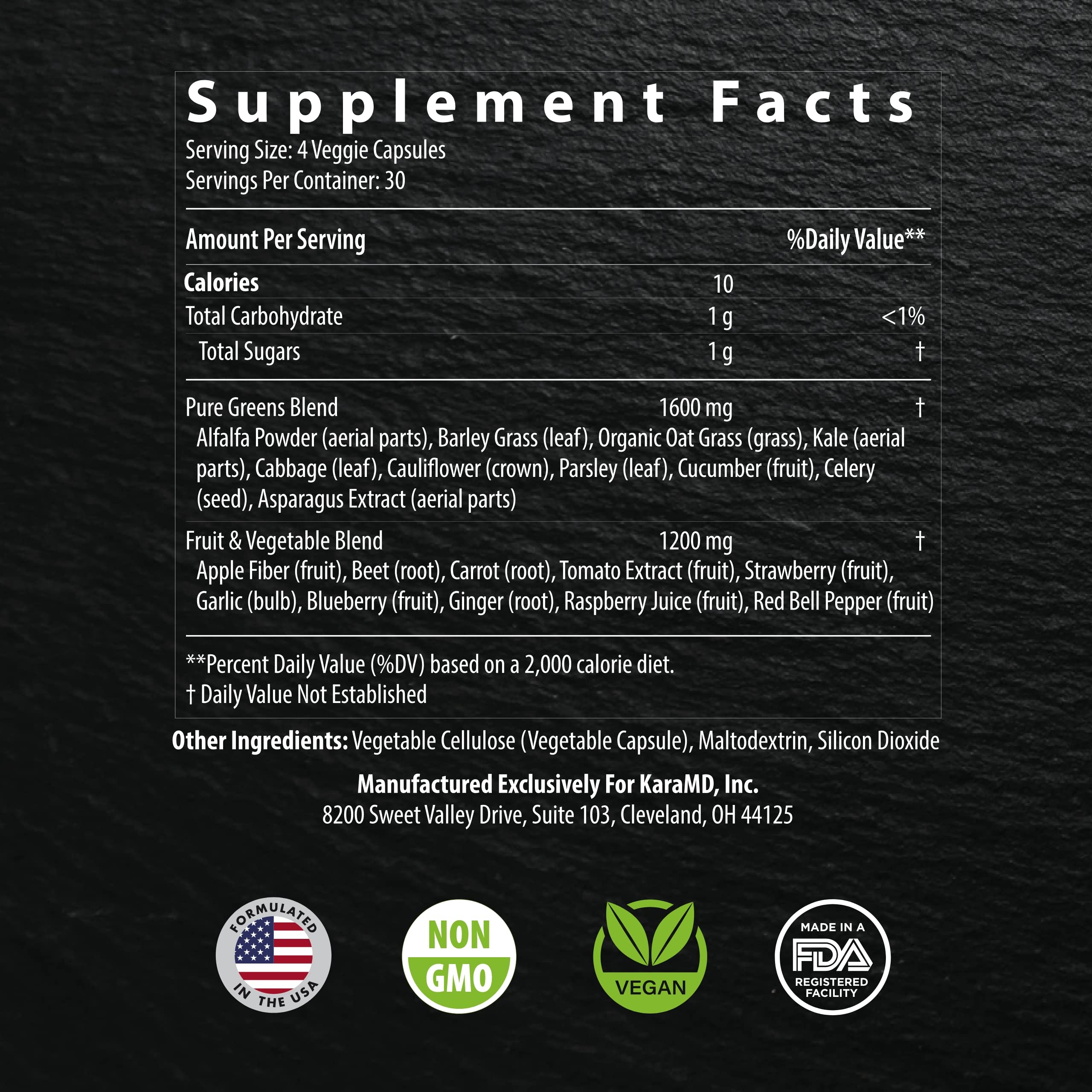 Foto 3 pulgar | Suplemento Karamd Pure Nature Verduras, Frutas Y Verduras - Venta Internacional.