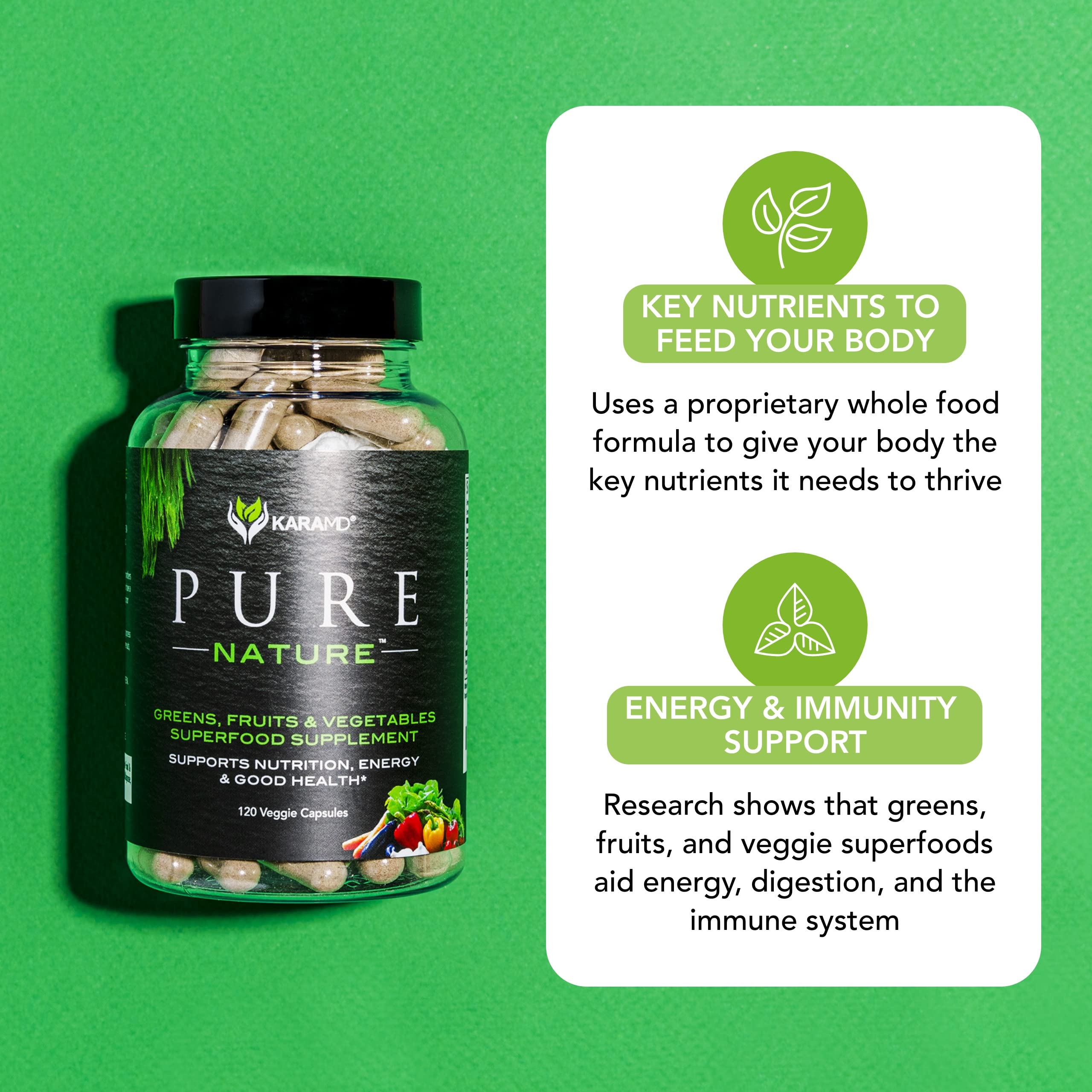 Foto 4 pulgar | Suplemento Karamd Pure Nature Verduras, Frutas Y Verduras - Venta Internacional.