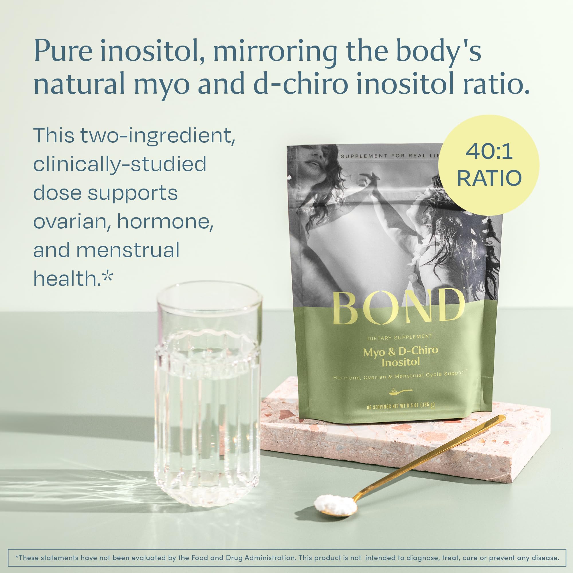 Foto 3 pulgar | Inositol En Polvo Bond Myo-inositol Puro E Inositol D-chiro 90 Porciones - Venta Internacional.
