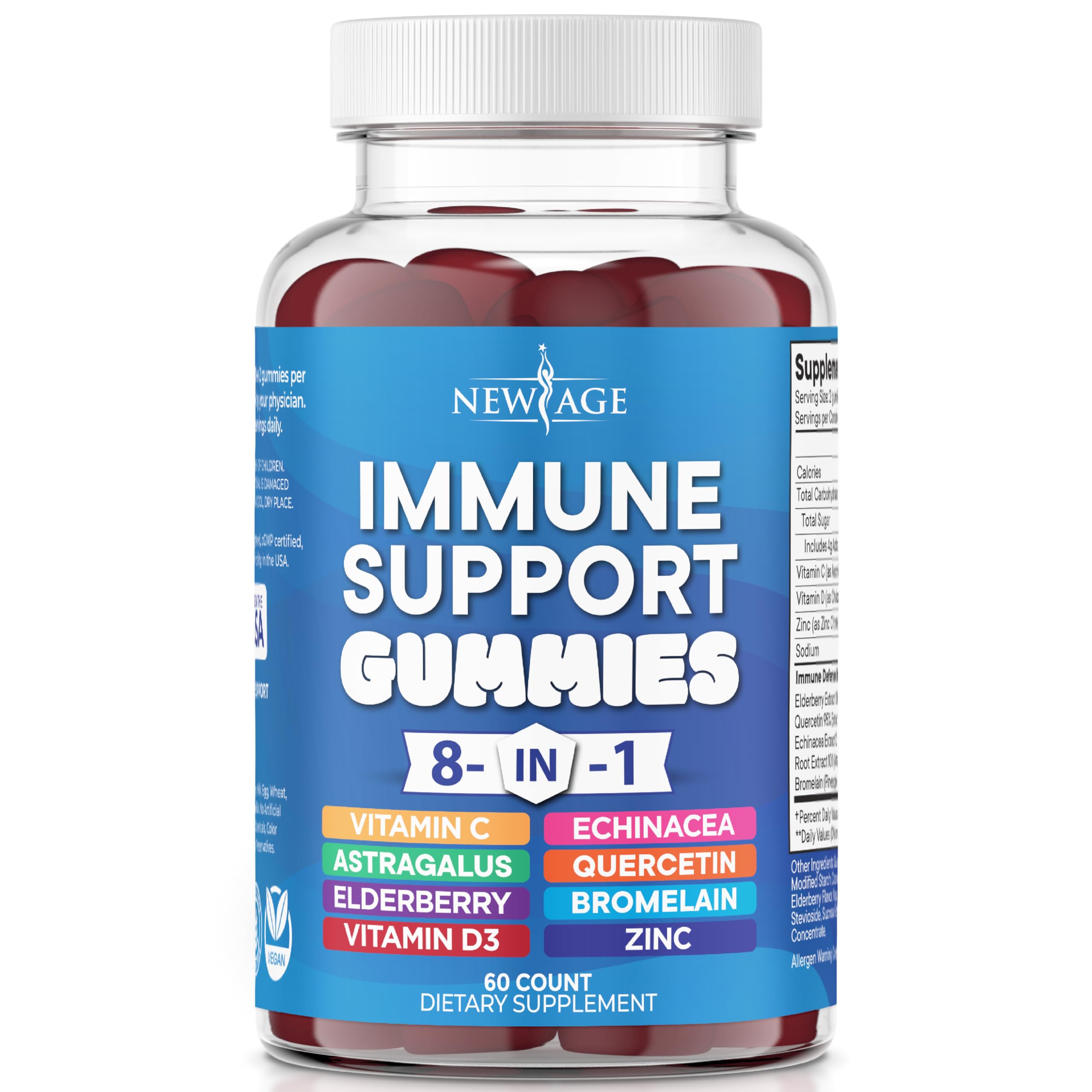 Foto 1 | Suplemento 8 En 1 Para Reforzar El Sistema Inmunitario Con Saúco Y Vitamina C - Venta Internacional.