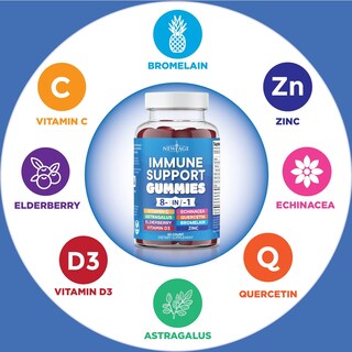 Foto 4 | Suplemento 8 En 1 Para Reforzar El Sistema Inmunitario Con Saúco Y Vitamina C - Venta Internacional.