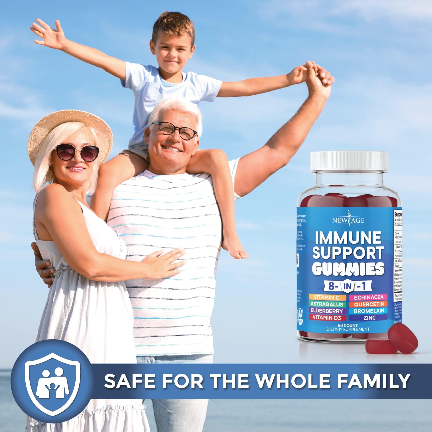 Foto 5 | Suplemento 8 En 1 Para Reforzar El Sistema Inmunitario Con Saúco Y Vitamina C - Venta Internacional.
