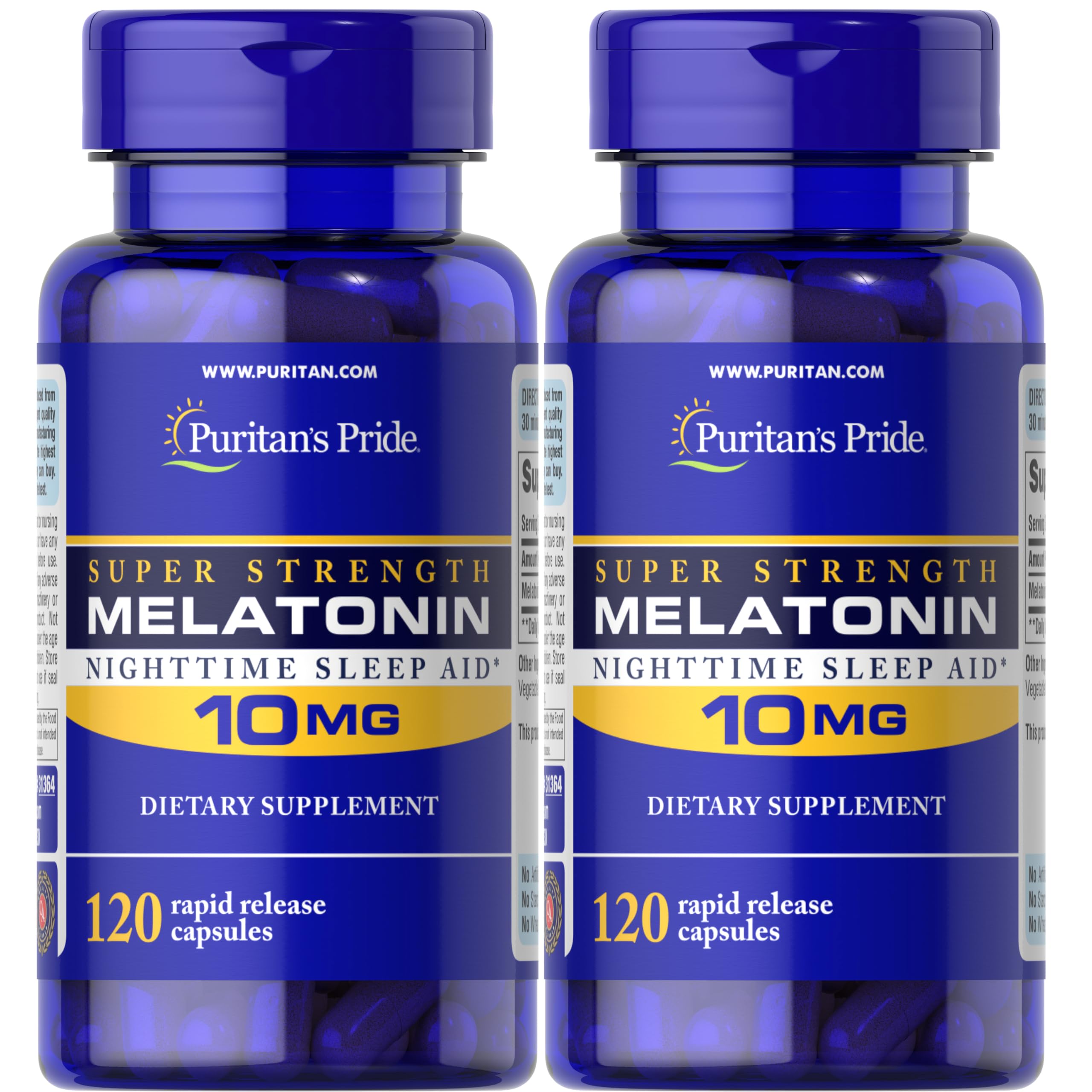 Foto 2 pulgar | Suplemento Puritan's Pride Melatonin Super Strength 120 Cápsulas - Venta Internacional.