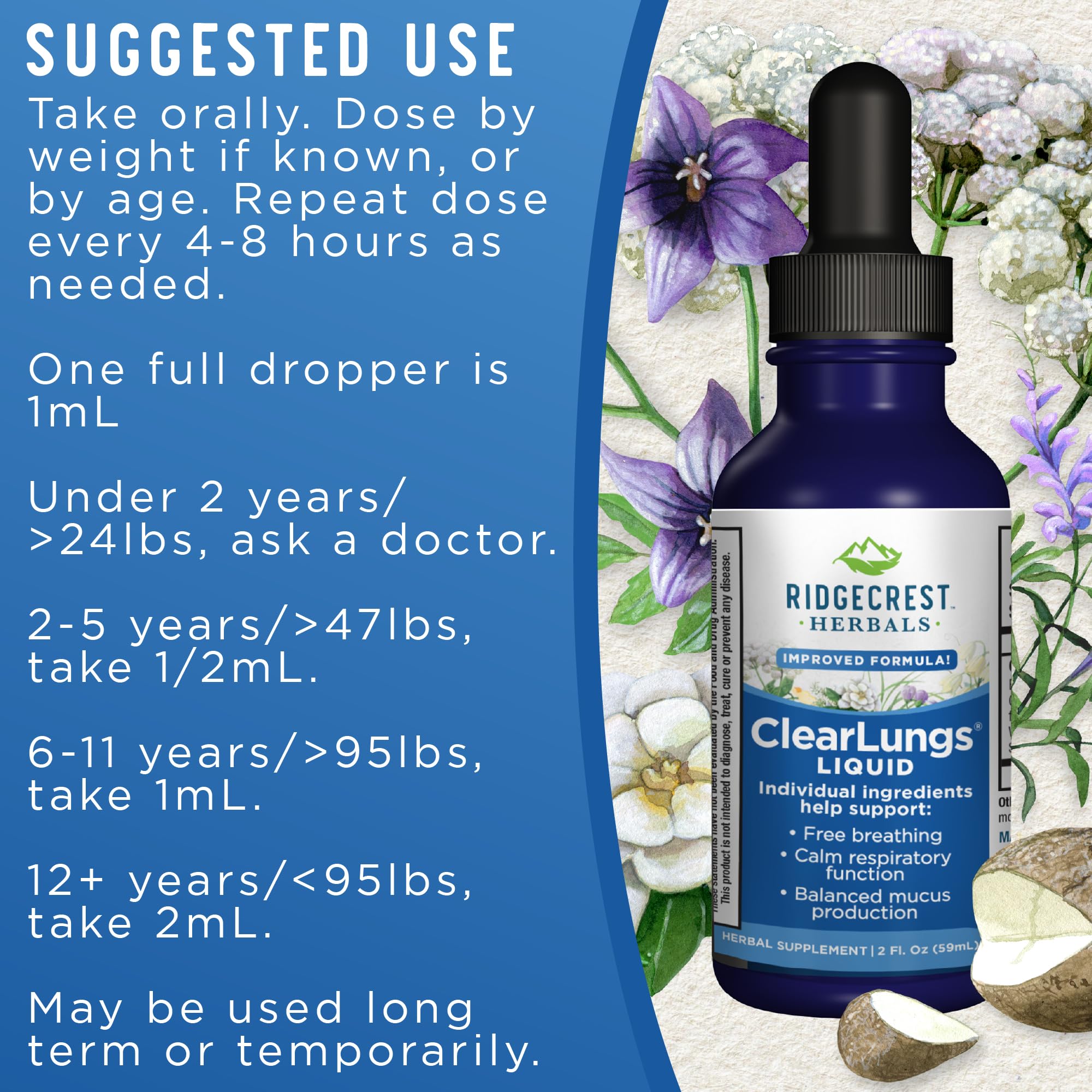 Foto 4 pulgar | Suplemento Ridgecrest Clearlungs Liquid Herbal, 60 Ml, Naranja - Venta Internacional.