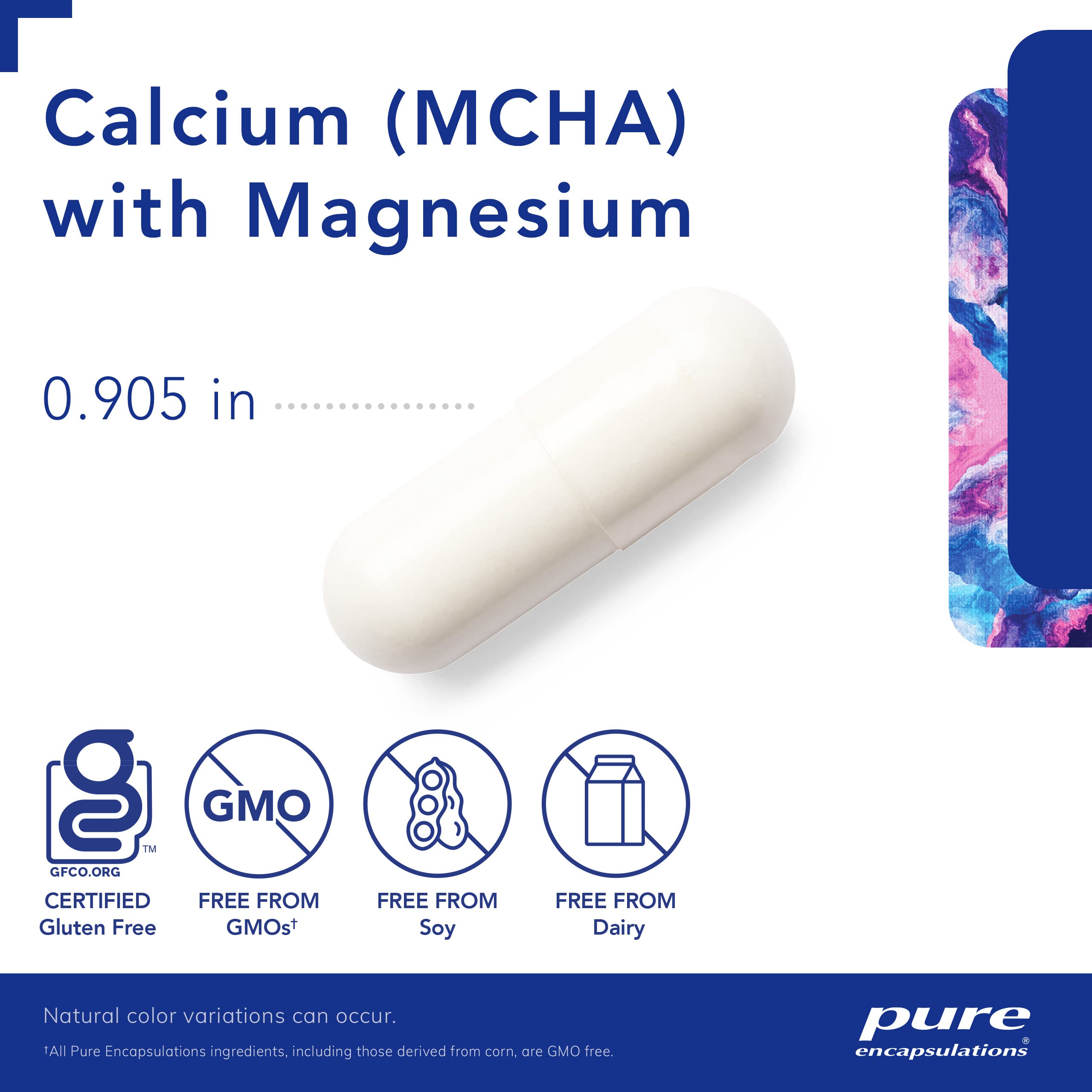 Foto 4 pulgar | Suplemento Pure Encapsulations Calcium Mcha Con Magnesio 180 Cápsulas - Venta Internacional.