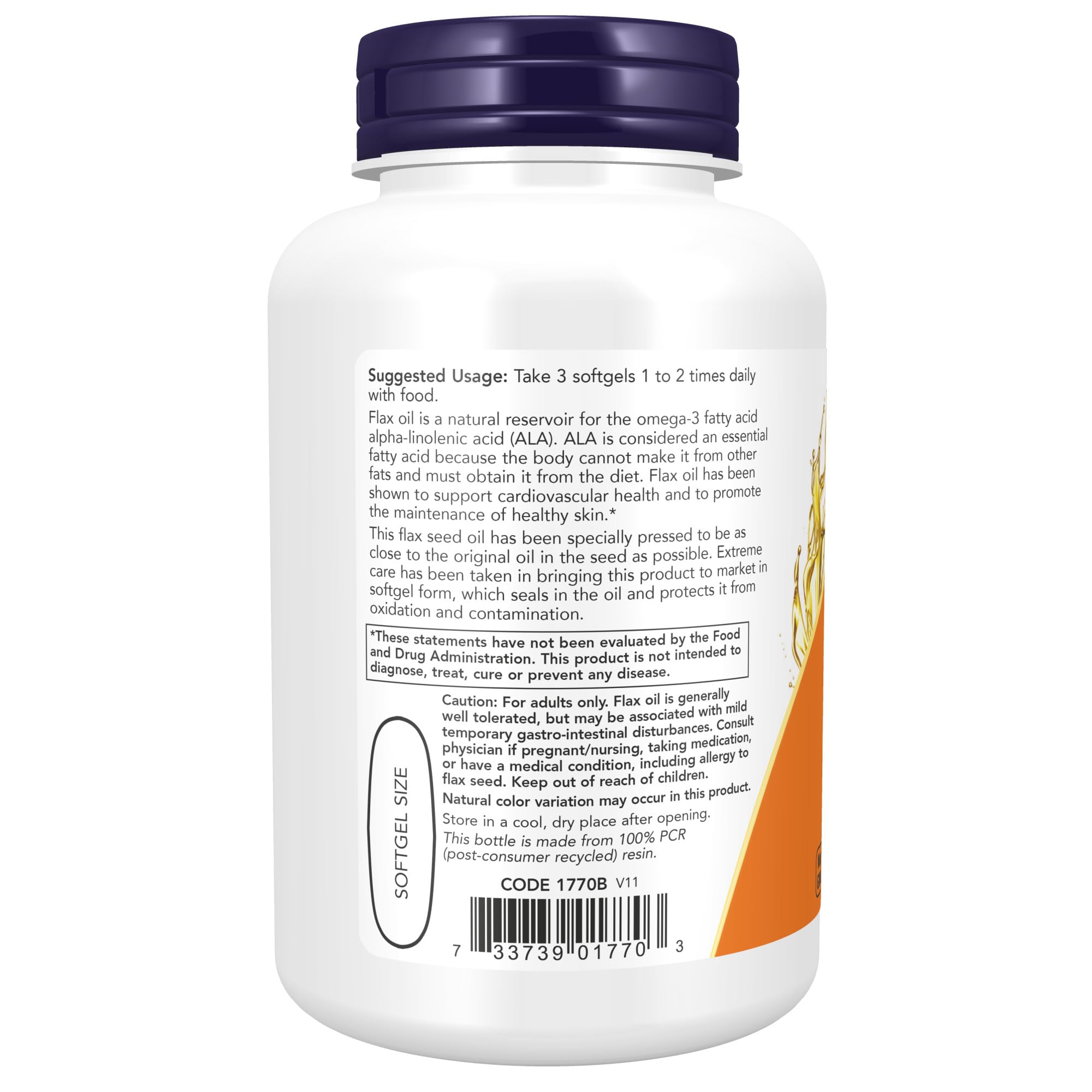 Foto 4 pulgar | Suplementos Now Foods Aceite De Lino De 1000 Mg Con Aceite De Lino Orgánico - Venta Internacional.