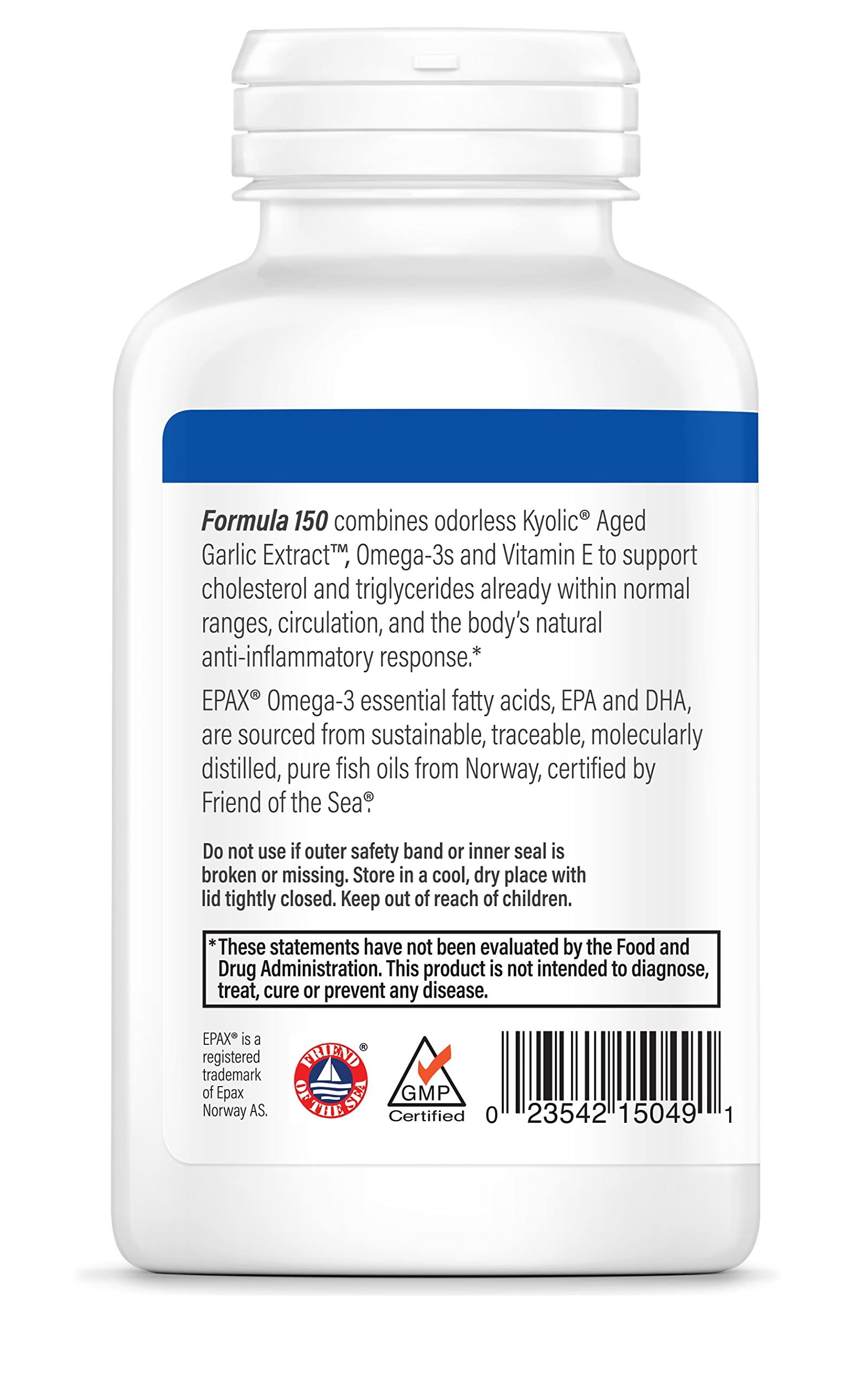 Foto 3 pulgar | Suplemento De Extracto De Ajo Envejecido Kyolic, Fórmula 150 Omega-3 - Venta Internacional.