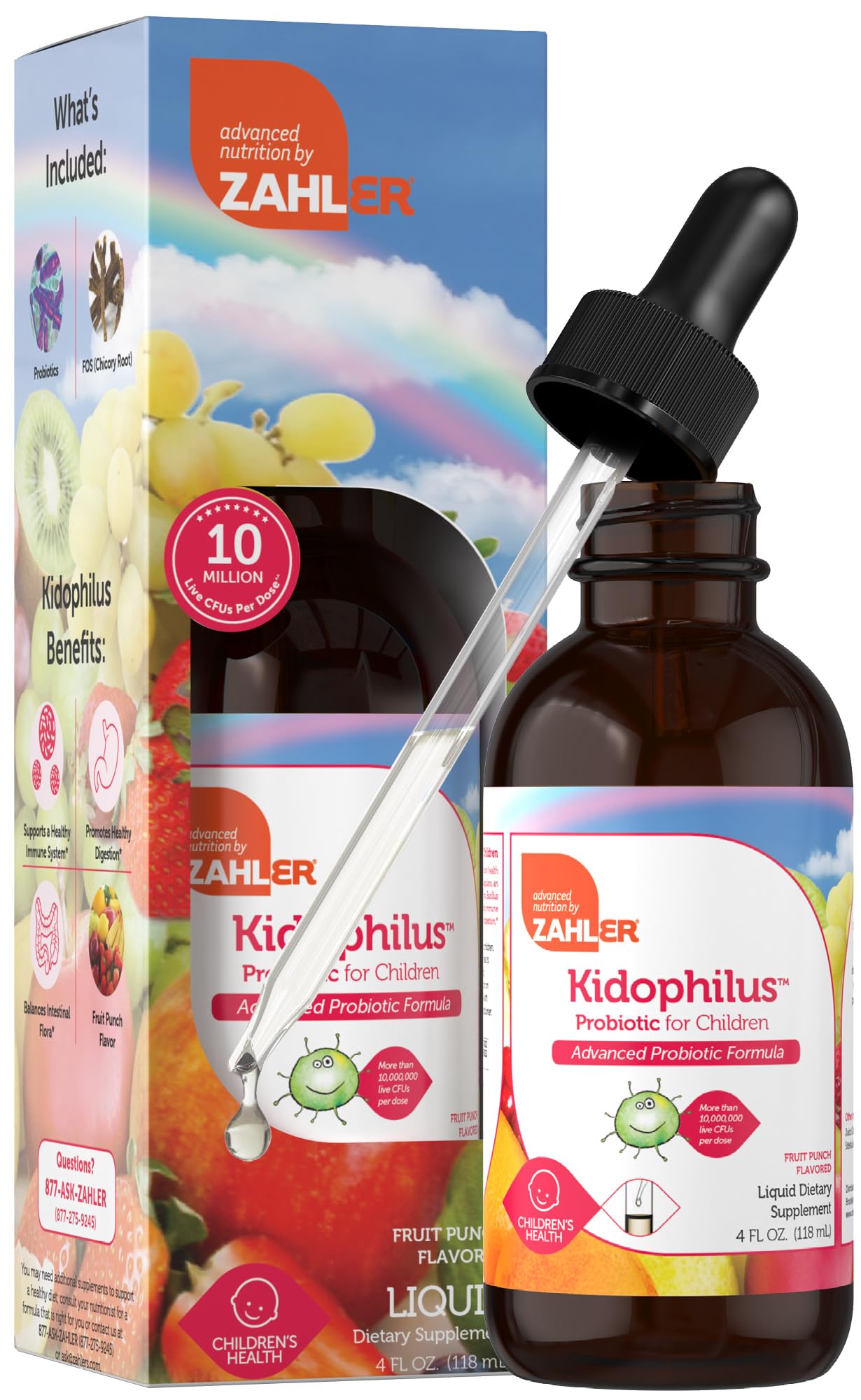 Foto 2 pulgar | Gotas Líquidas Probióticas Zahler Kidophilus De 120 Ml Para Niños - Venta Internacional.